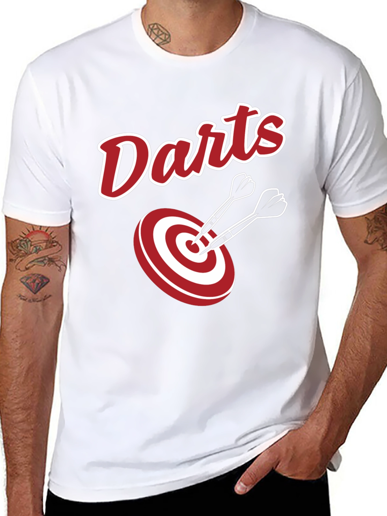 Darts T-Shirt Target Graphic Tee Sportswear