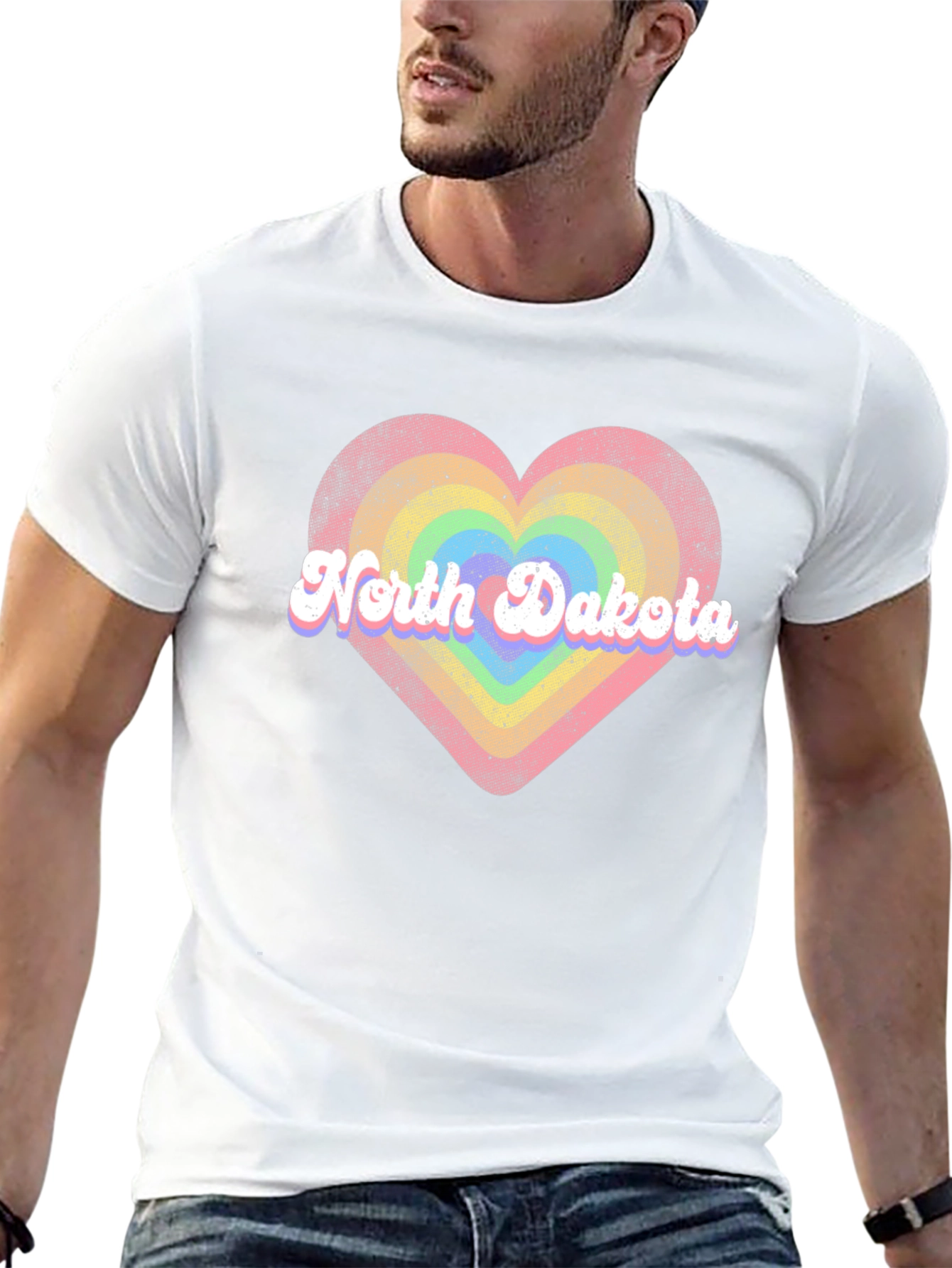 North Dakota Heart Graphic T-Shirt