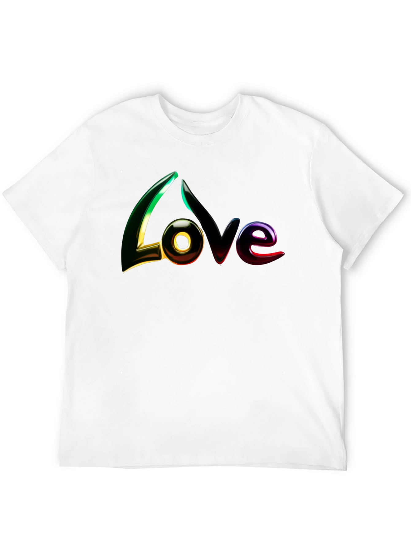 Love Graphic Print Black T-Shirt