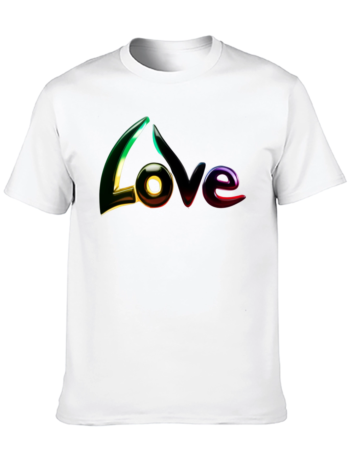 Love Graphic Print Black T-Shirt