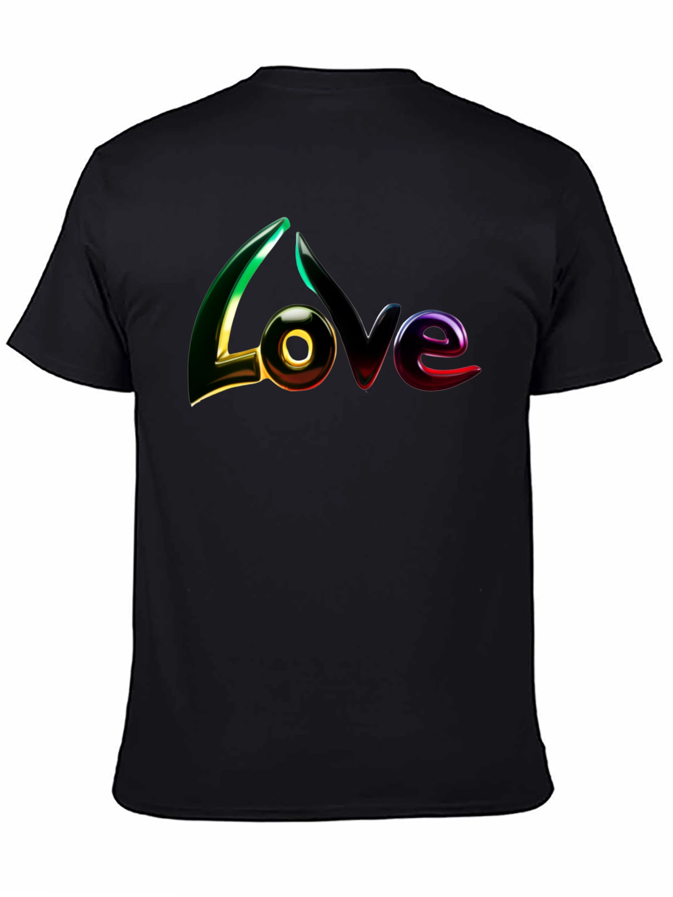 Love Graphic Print Black T-Shirt