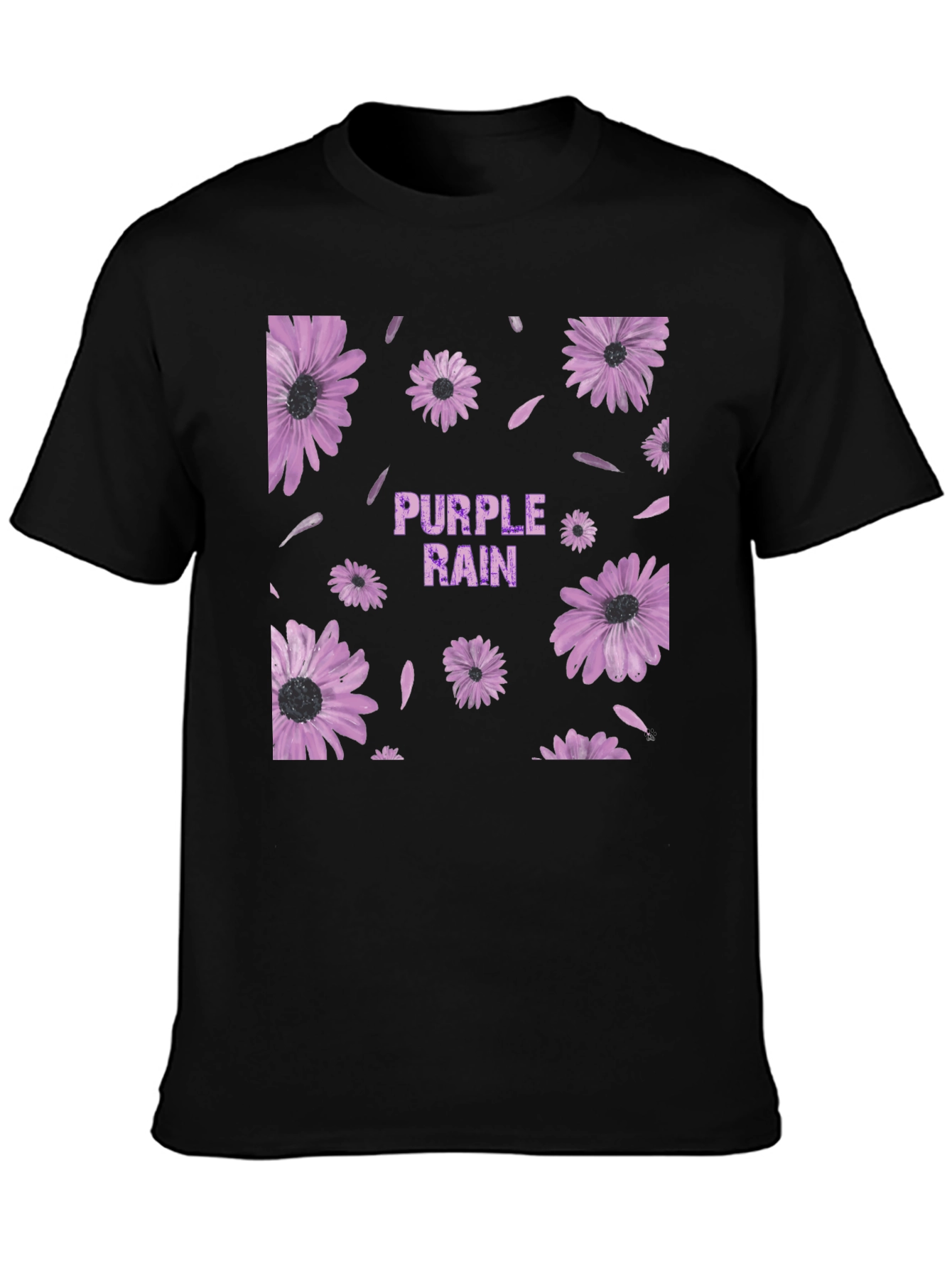 Purple Rain Floral Graphic T-Shirt