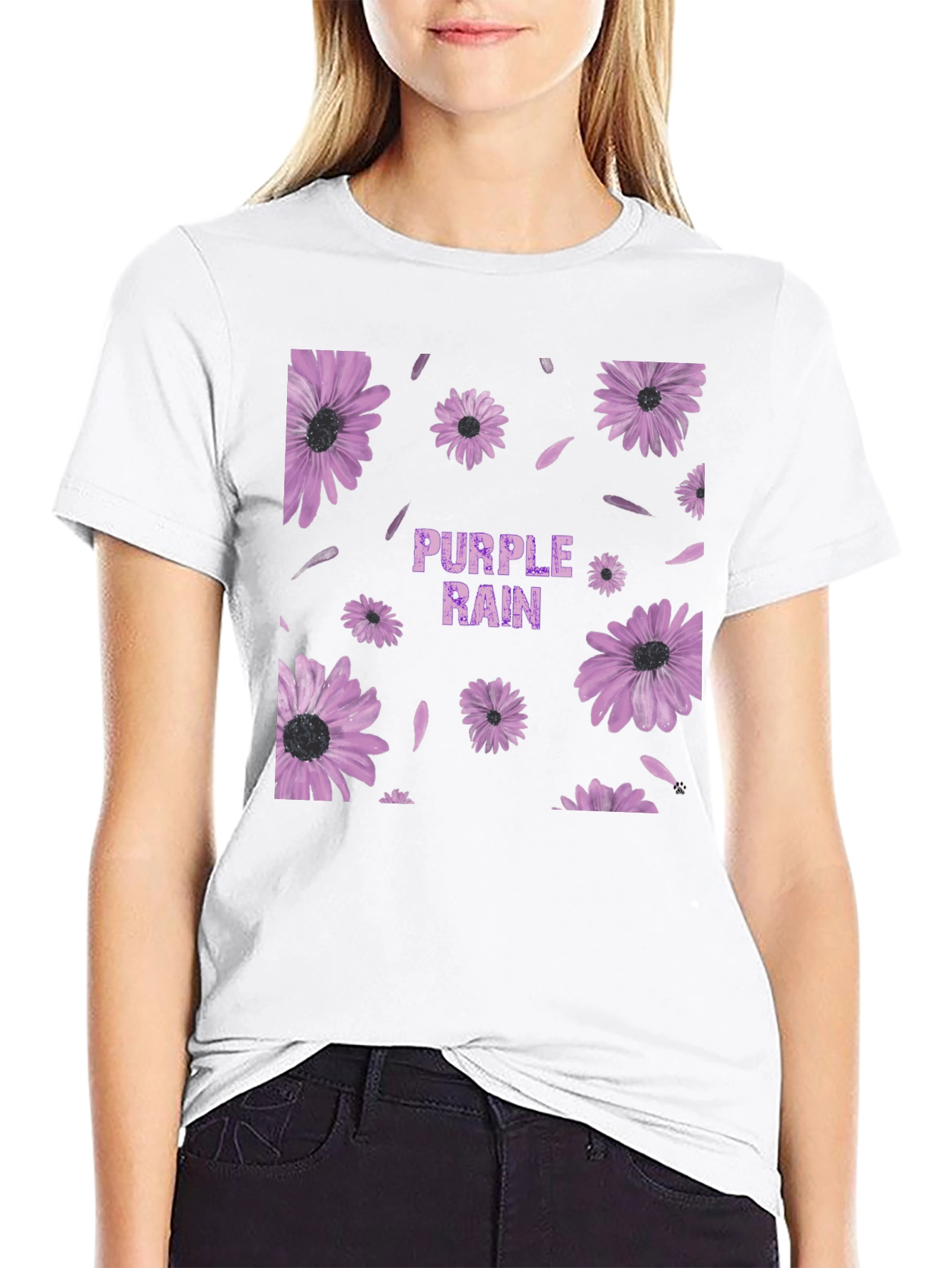 Purple Rain Floral Graphic T-Shirt