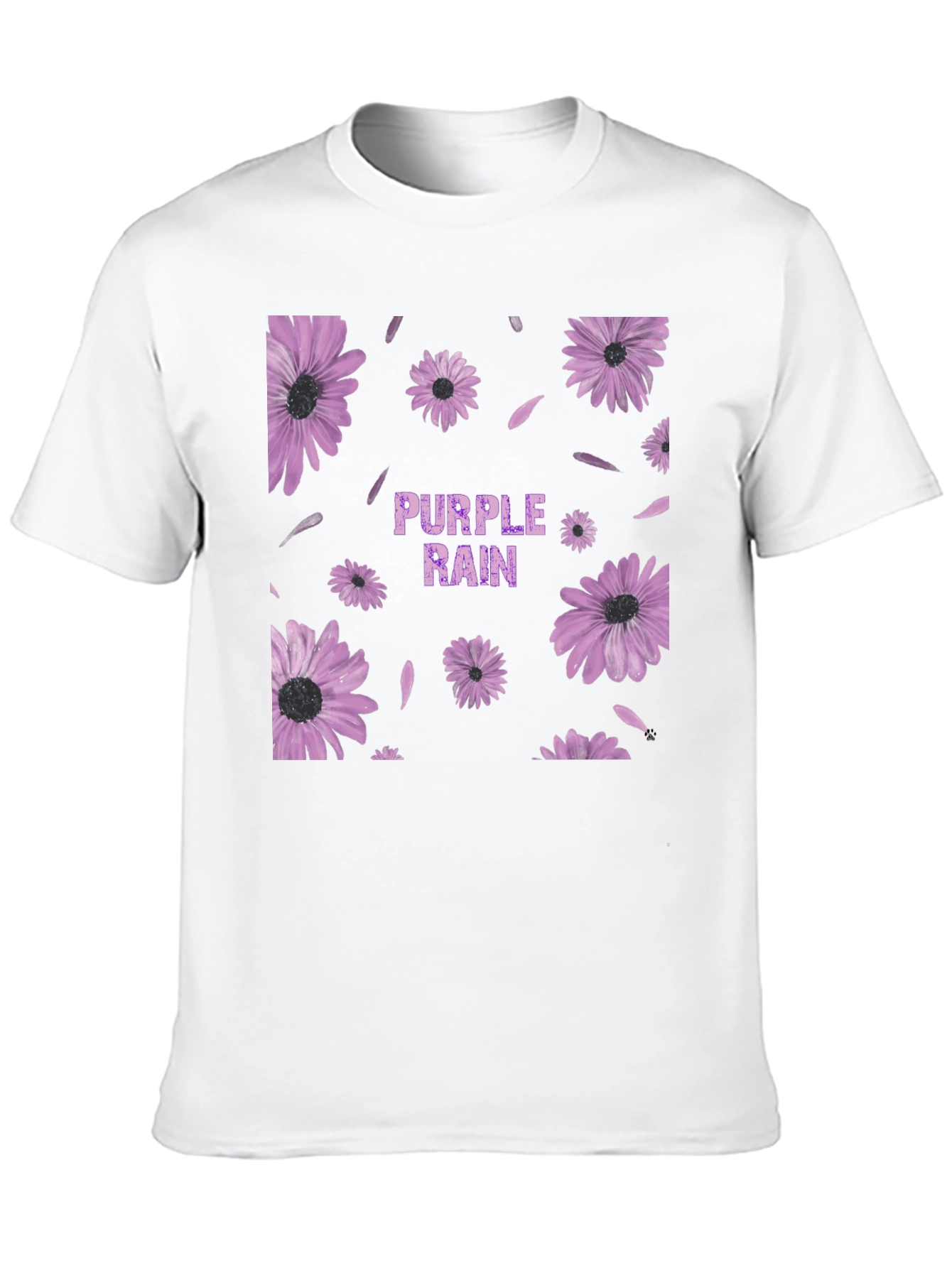 Purple Rain Floral Graphic T-Shirt