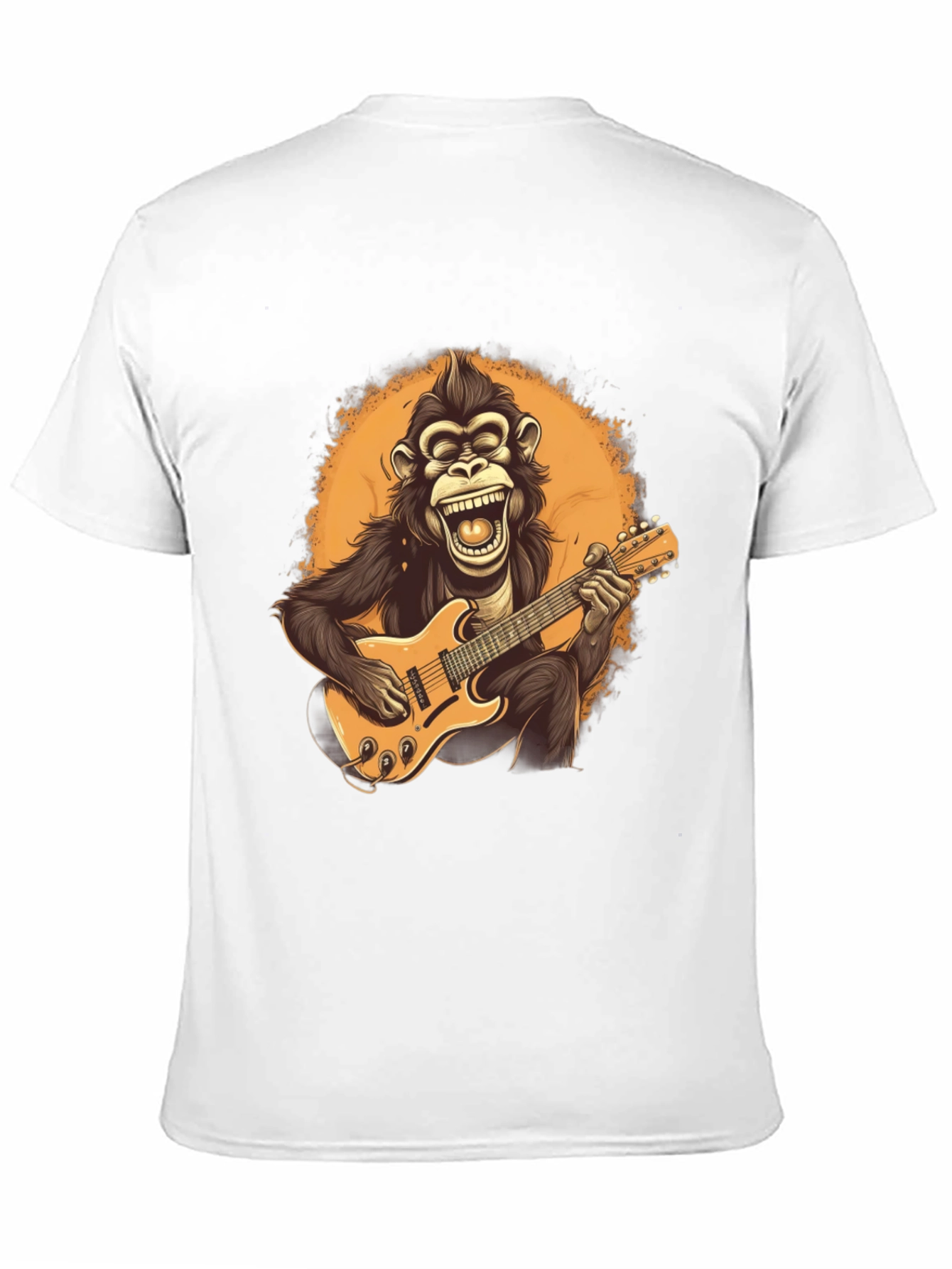 Monkey Guitarist Graphic Tee - Black T-Shirt