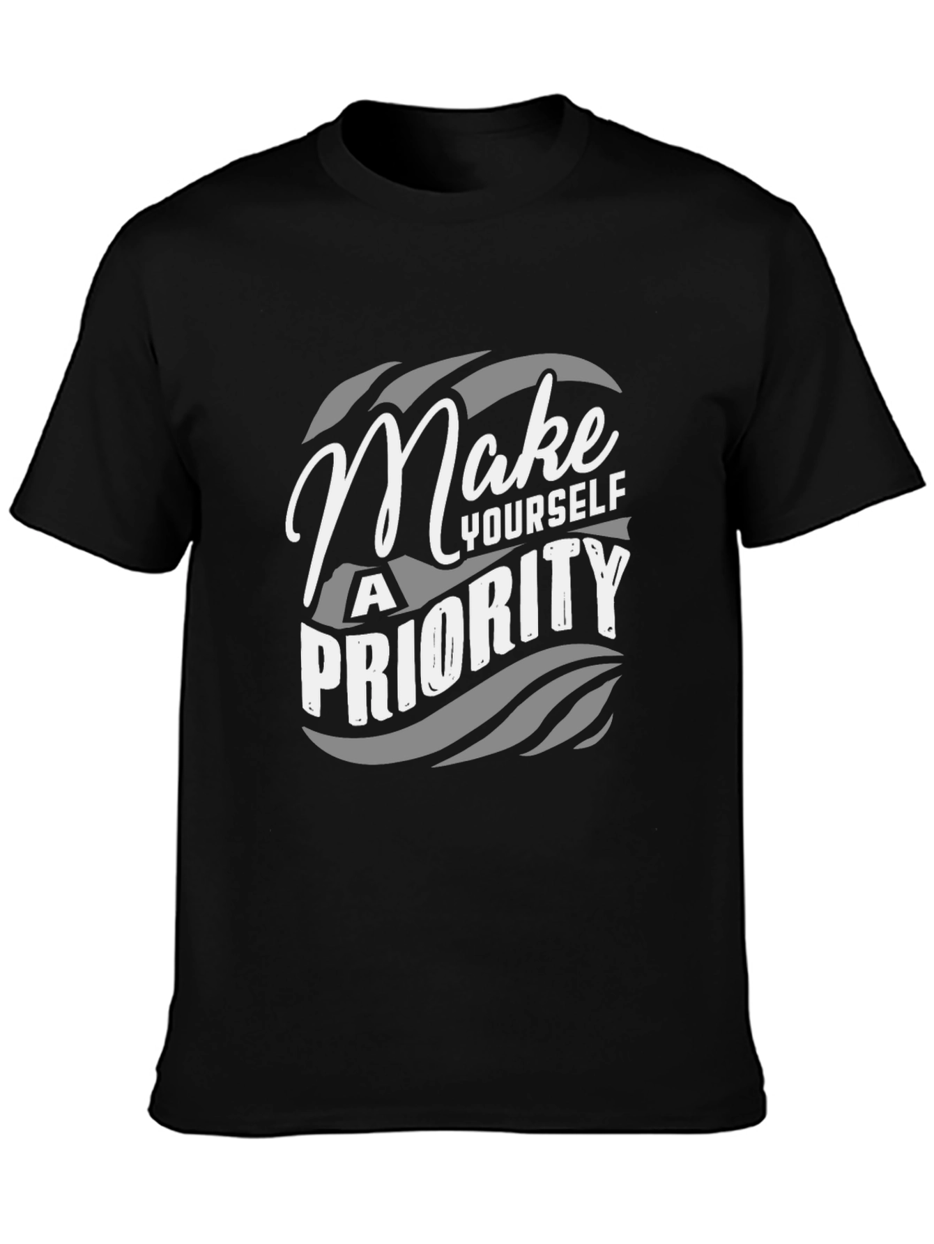 Make Yourself a Priority Black Graphic Tee