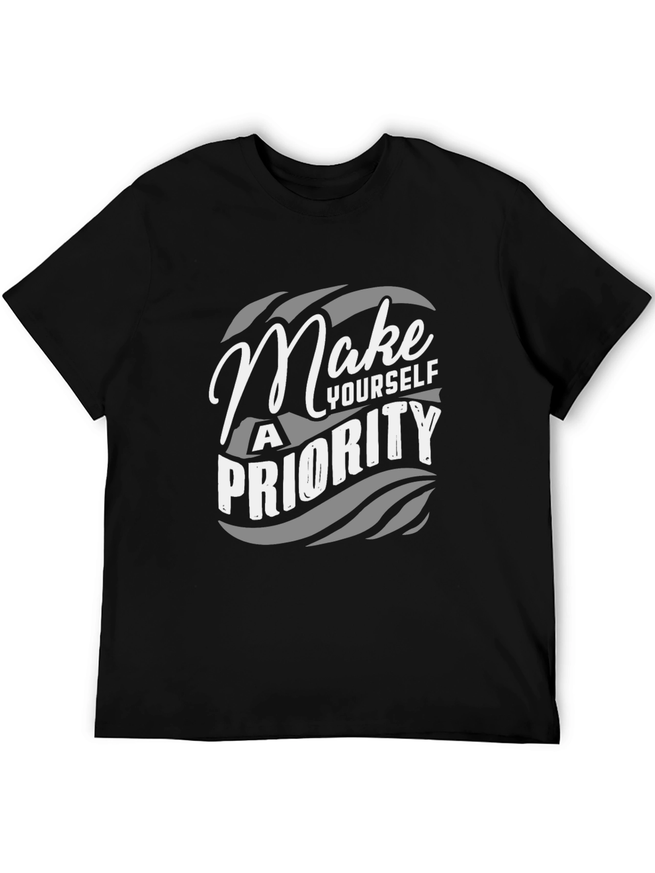 Make Yourself a Priority Black Graphic Tee
