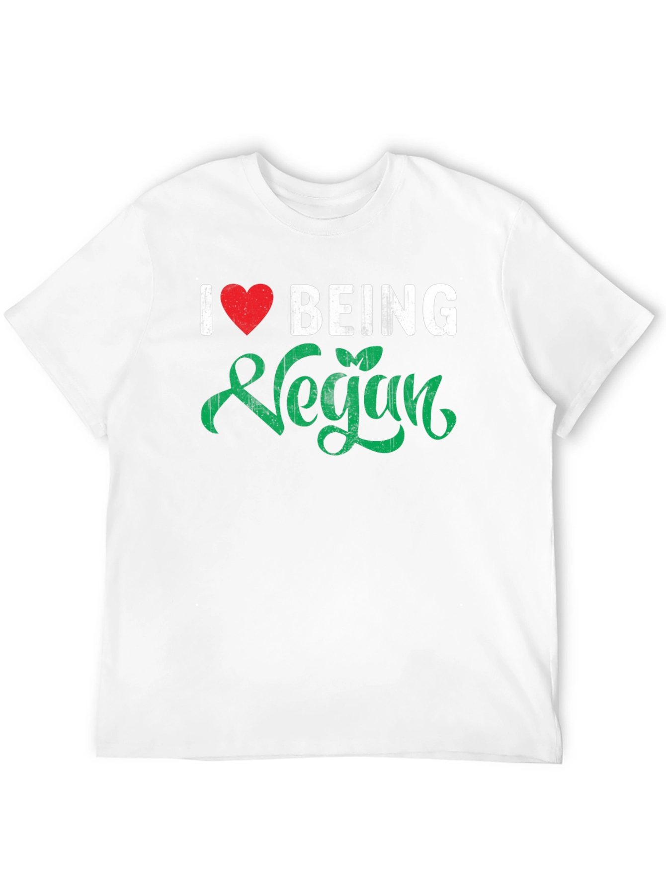 I Love Being Vegan T-Shirt - Black Tee