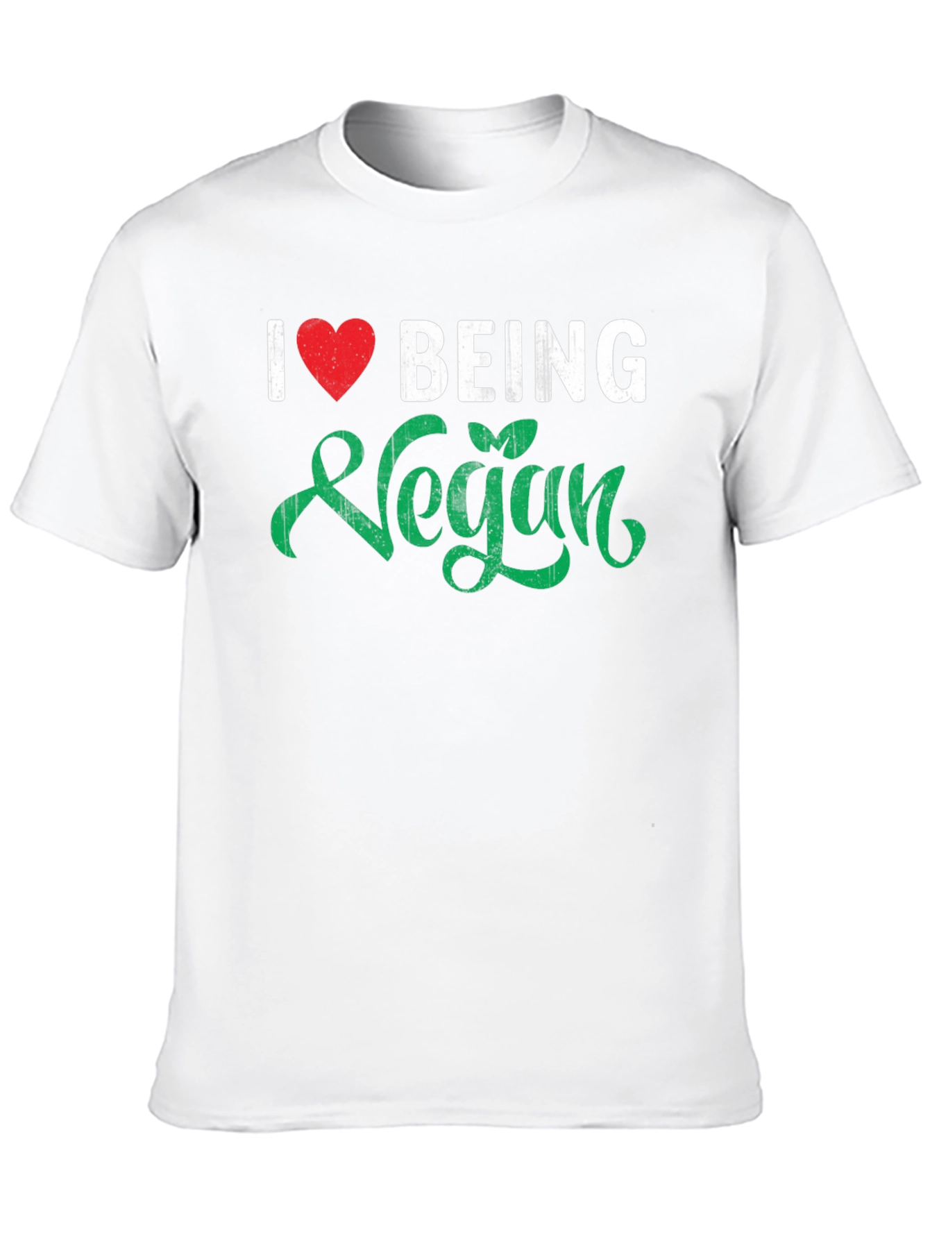 I Love Being Vegan T-Shirt - Black Tee