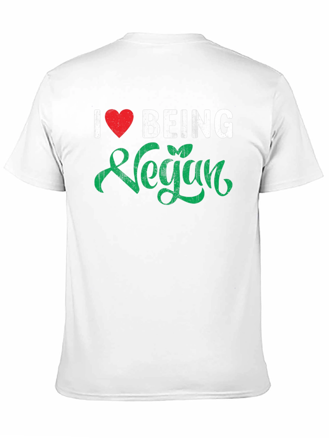 I Love Being Vegan T-Shirt - Black Tee