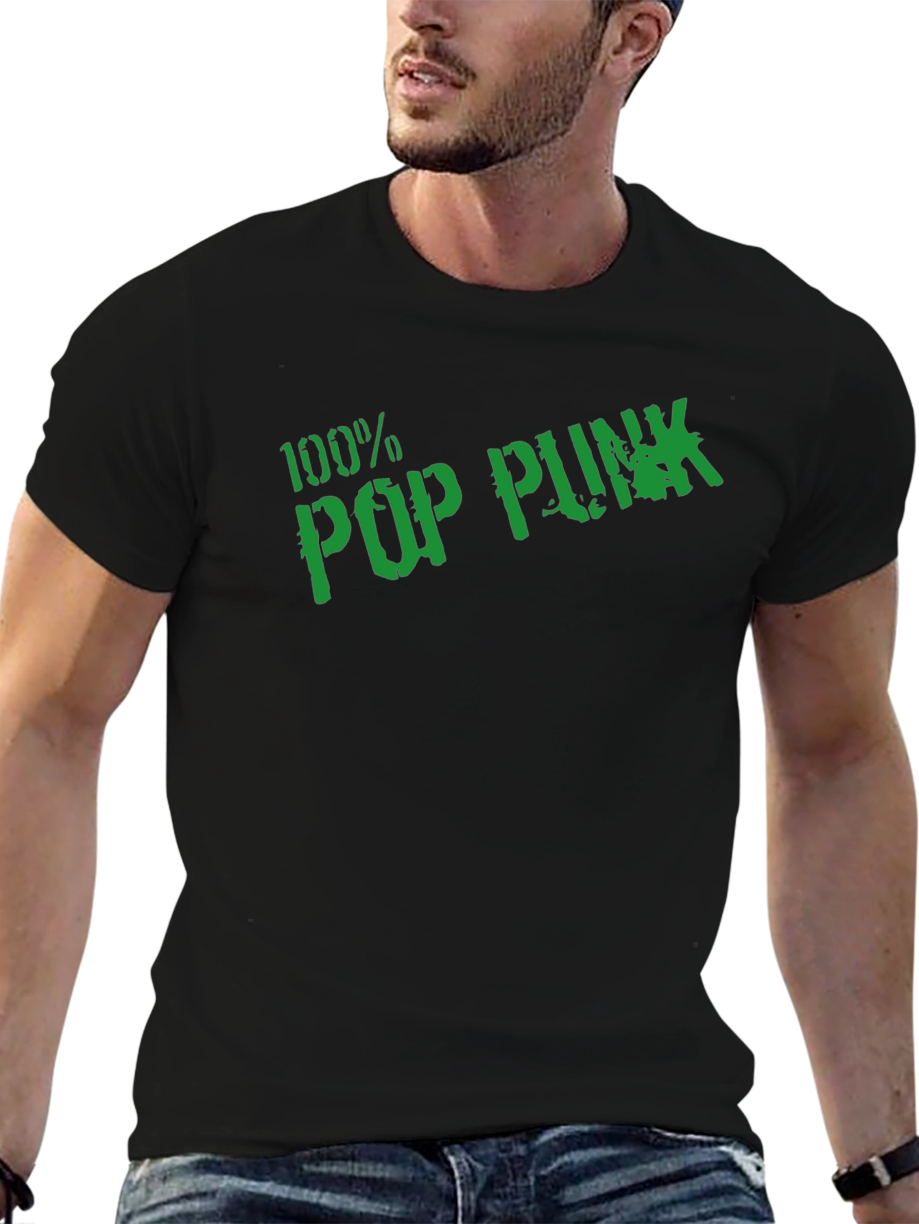 100% Pop Punk Graphic Tee - Black