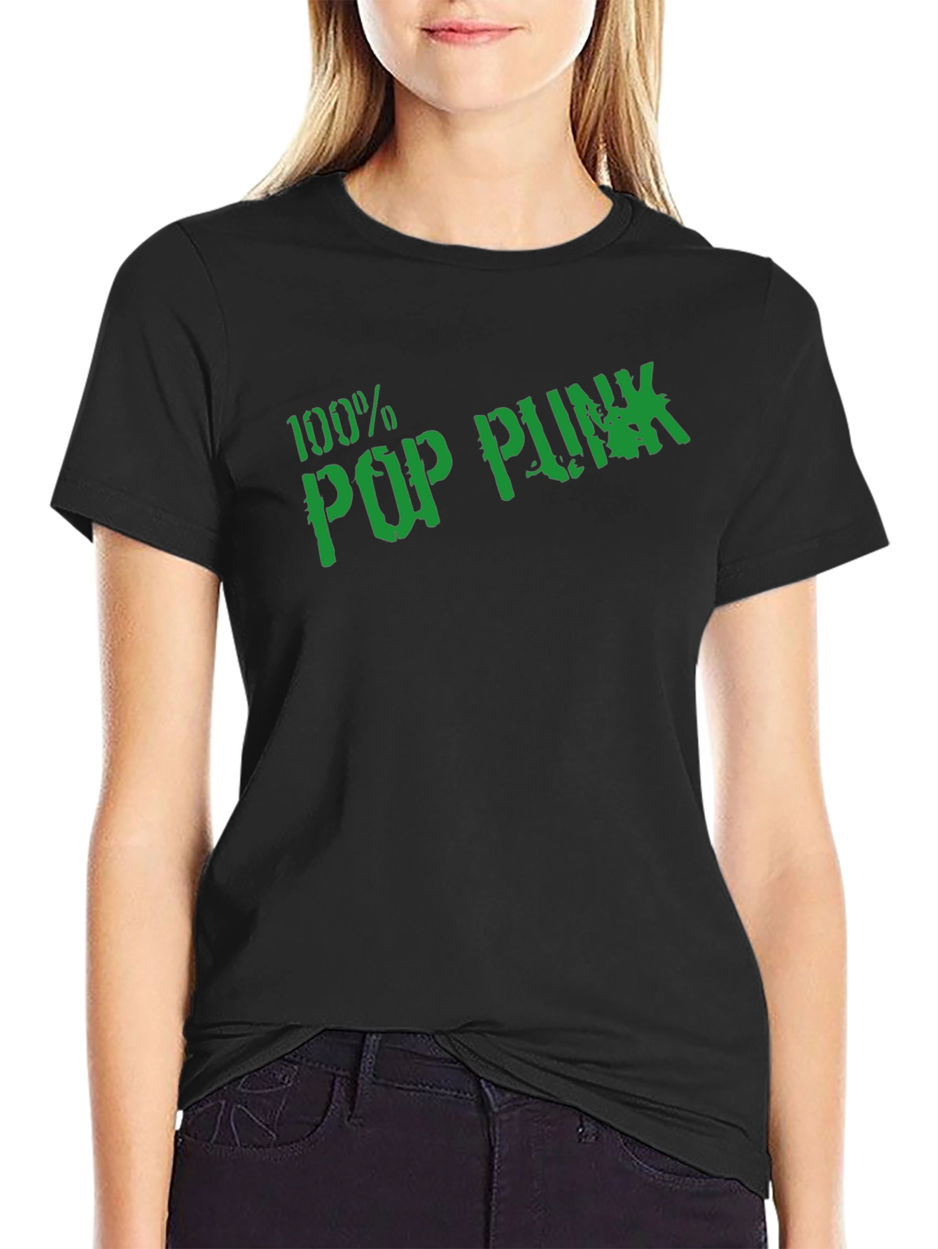 100% Pop Punk Graphic Tee - Black