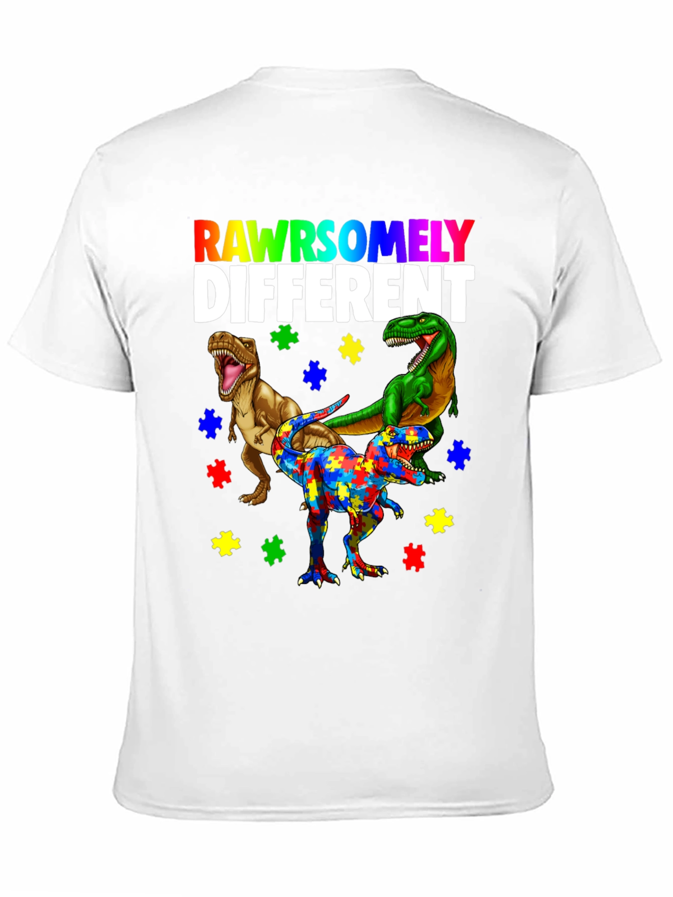 RAWRsomely Different Dinosaur Autism Awareness T-Shirt