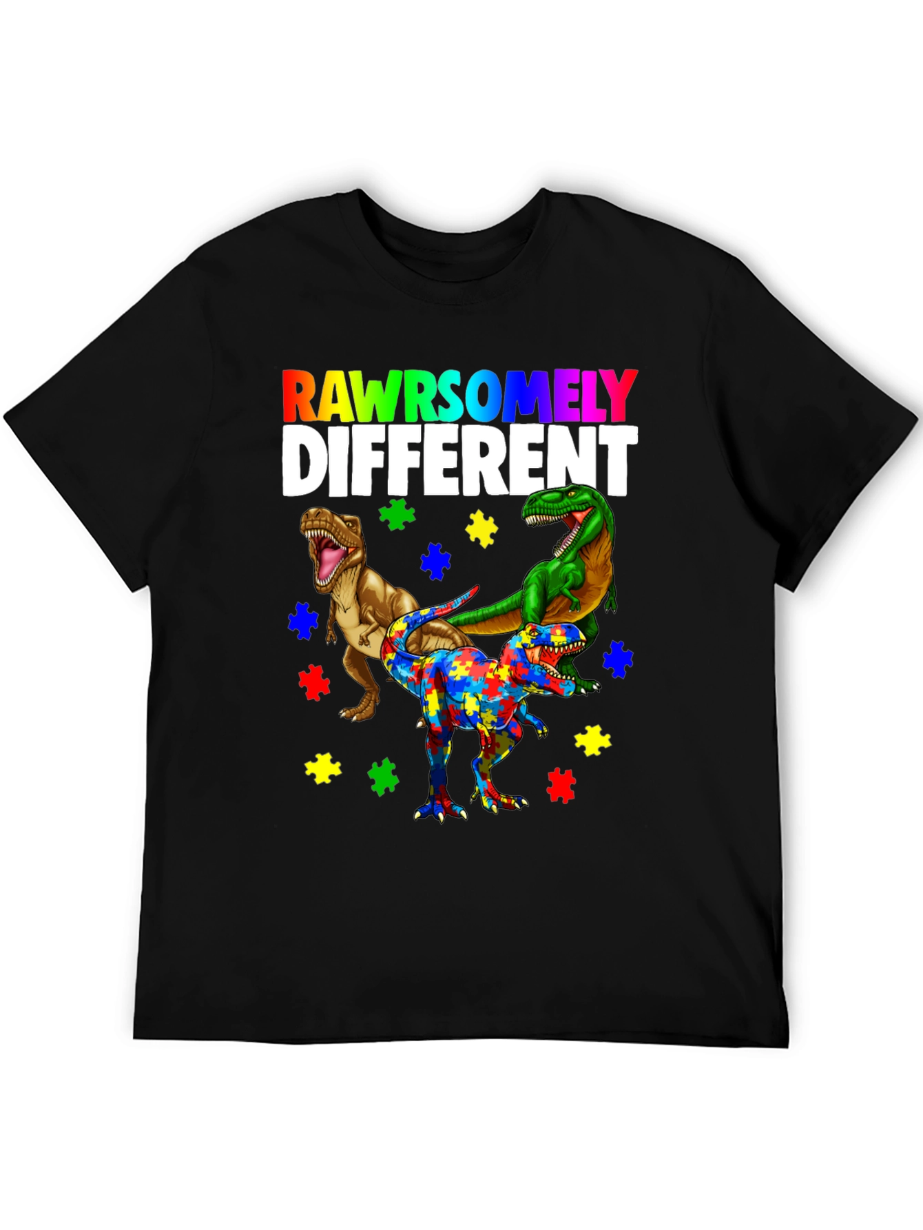 RAWRsomely Different Dinosaur Autism Awareness T-Shirt