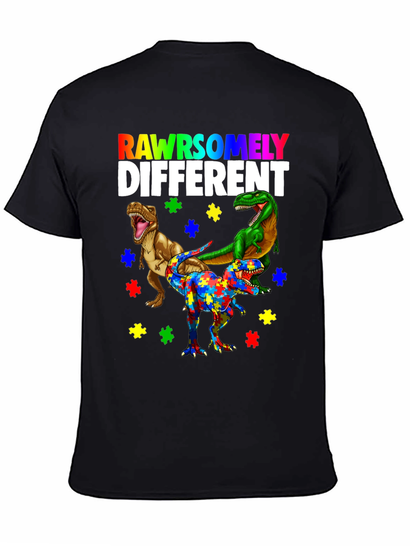 RAWRsomely Different Dinosaur Autism Awareness T-Shirt