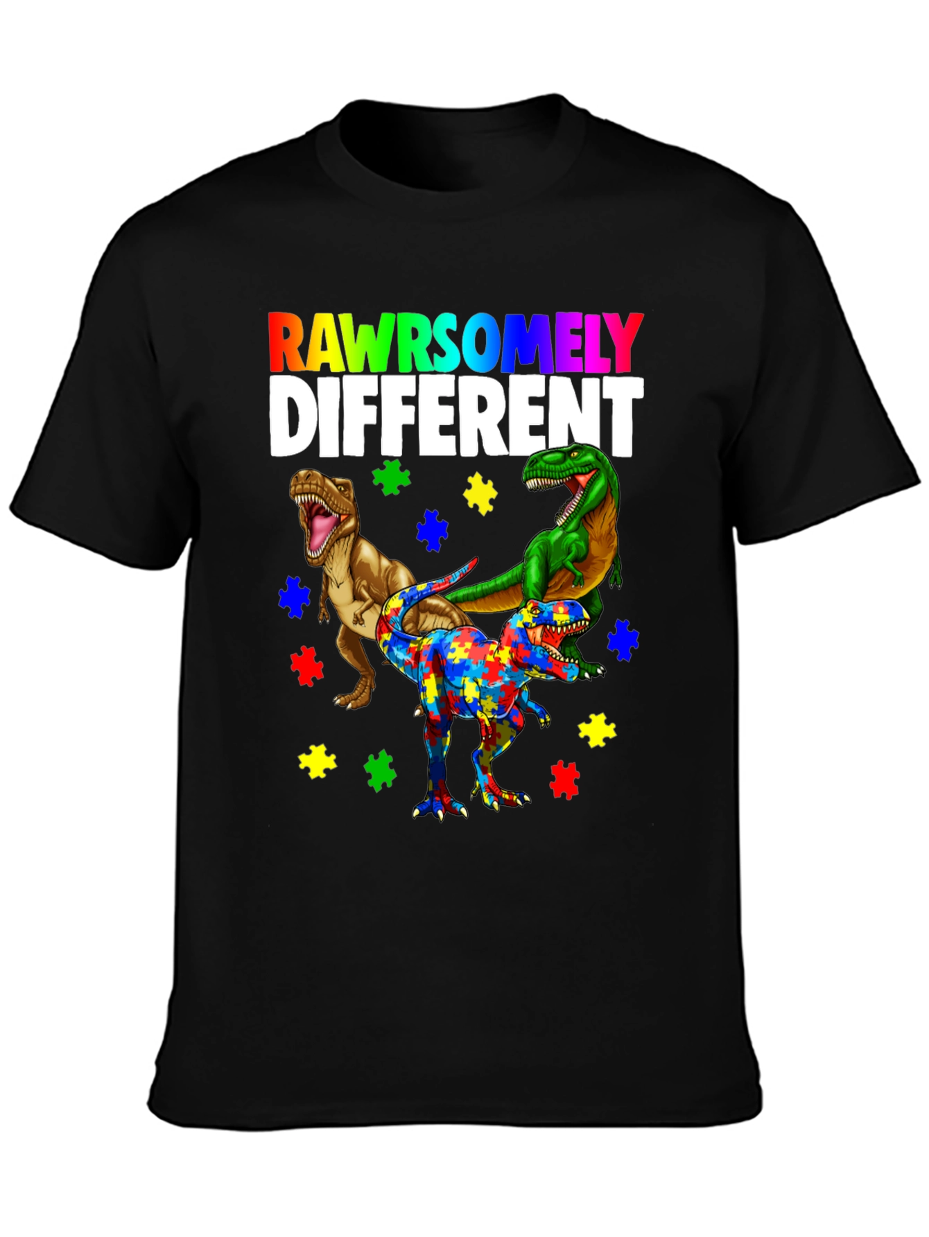 RAWRsomely Different Dinosaur Autism Awareness T-Shirt