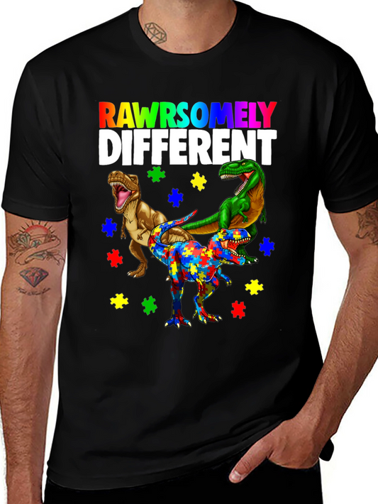 RAWRsomely Different Dinosaur Autism Awareness T-Shirt