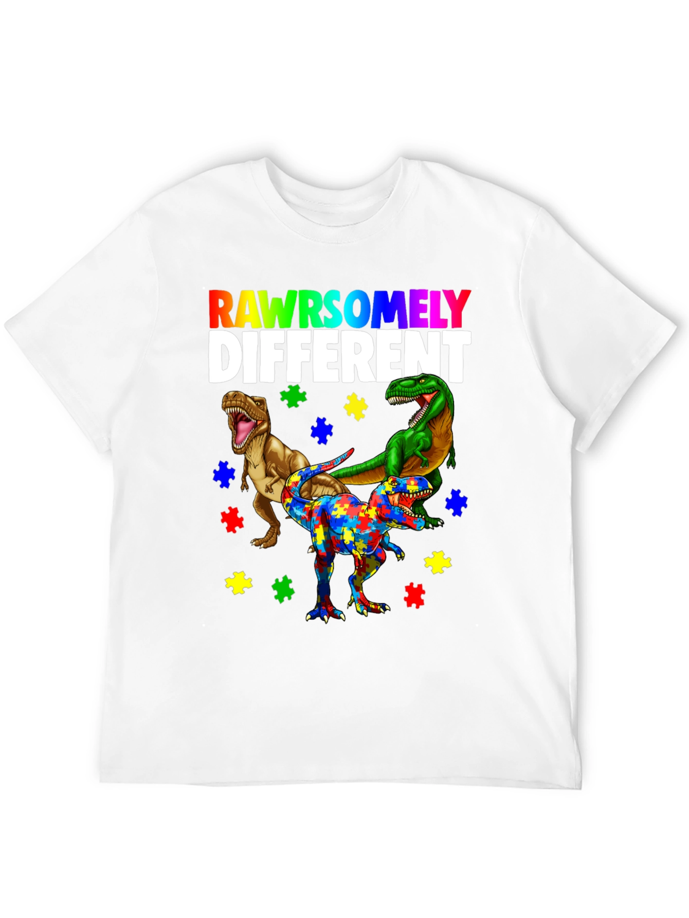 RAWRsomely Different Dinosaur Autism Awareness T-Shirt