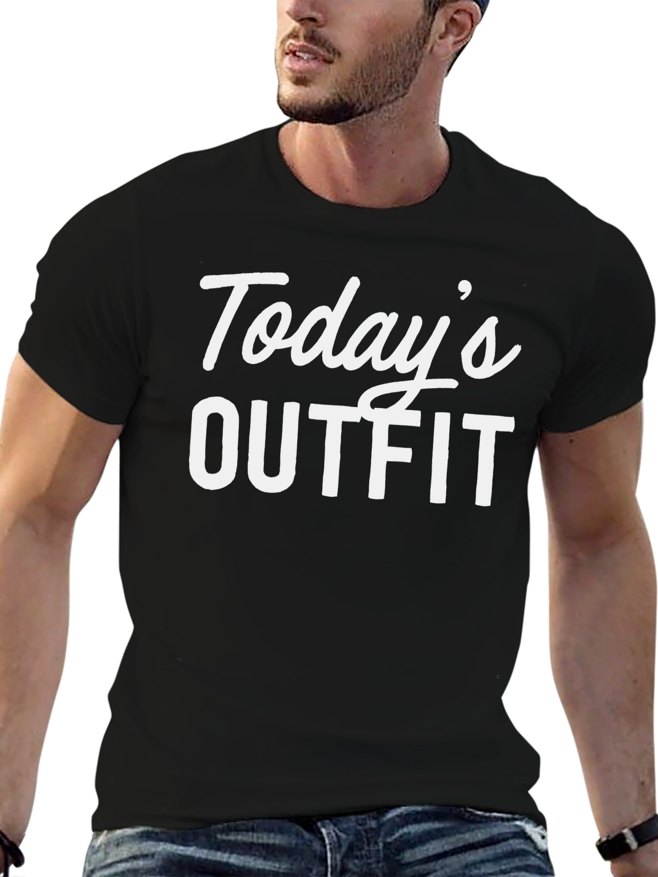 Todays Outfit Graphic Tee - Mens Black T-Shirt
