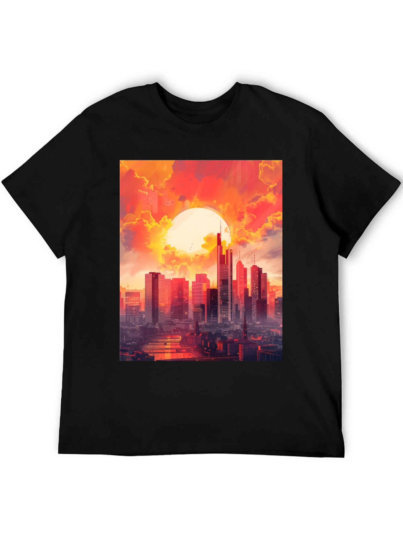 Cityscape Sunset Graphic Tee