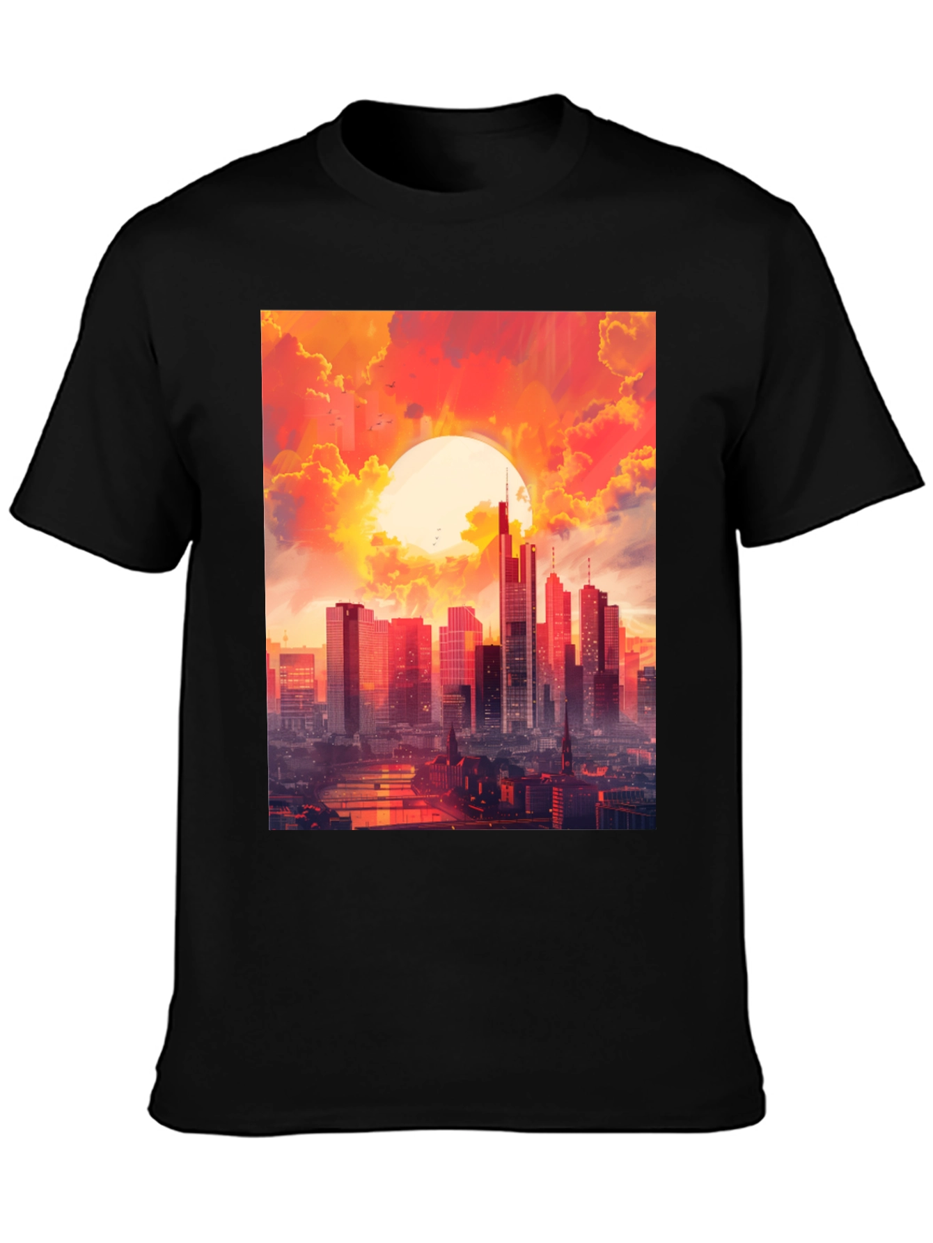 Cityscape Sunset Graphic Tee
