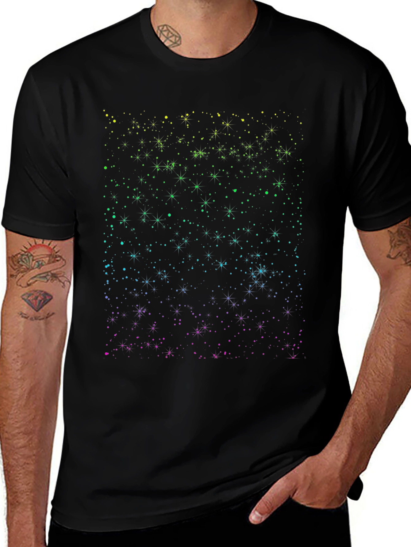 Galaxy Starfield Black T-Shirt