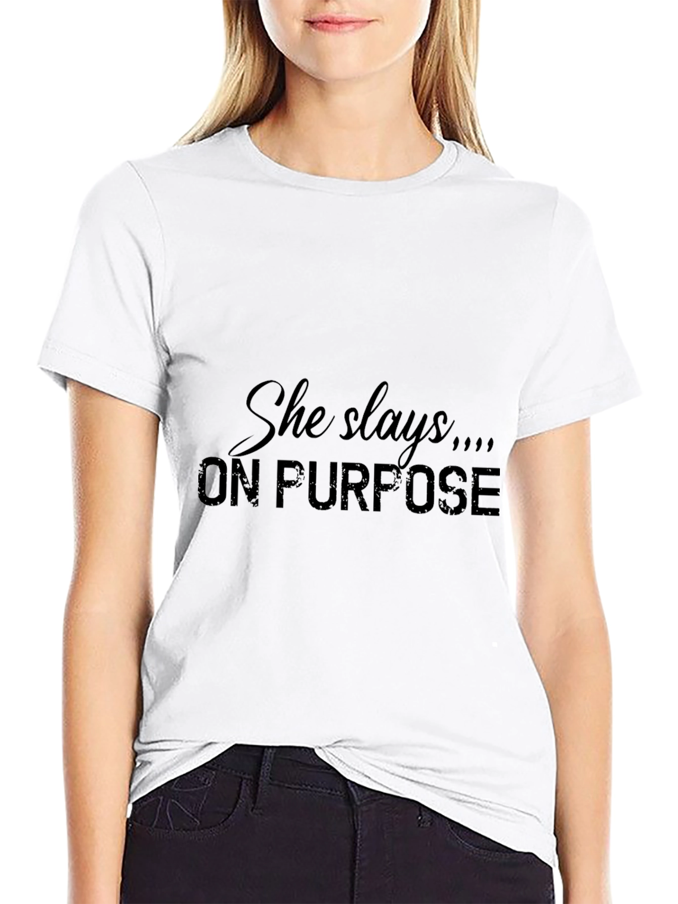 She Slays On Purpose Graphic T-Shirt