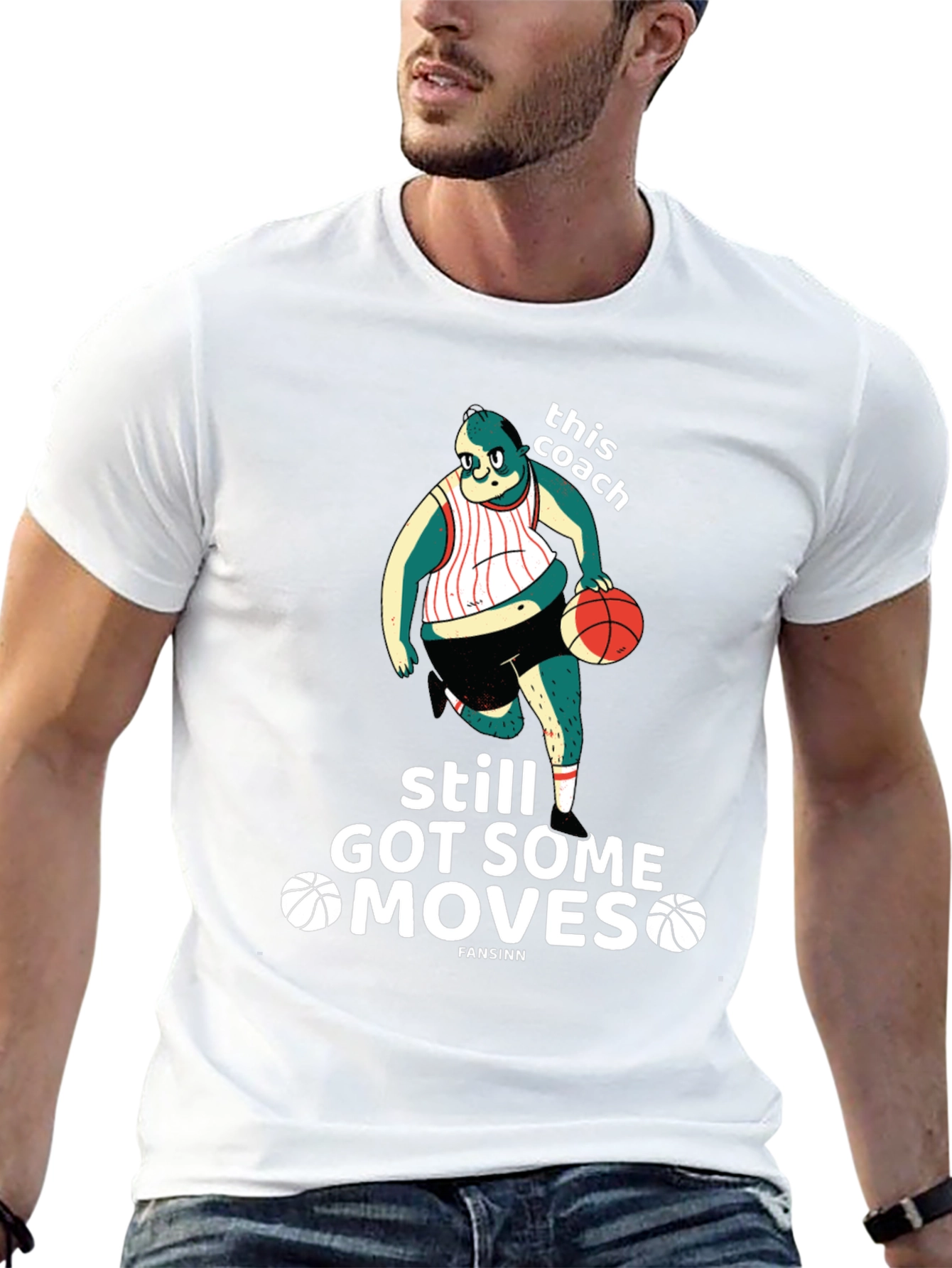 Funny Basketball Coach Graphic T-Shirt