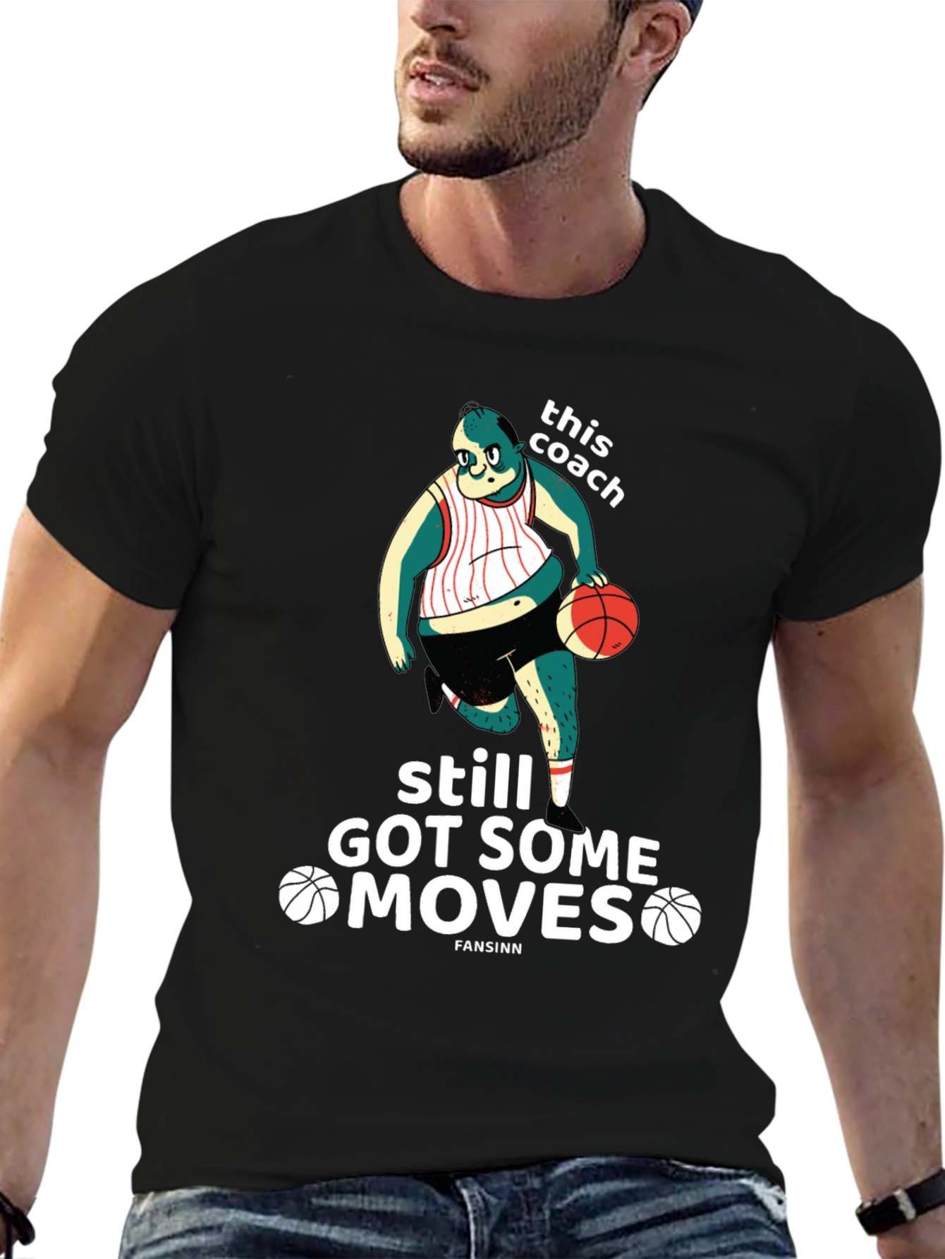 Funny Basketball Coach Graphic T-Shirt