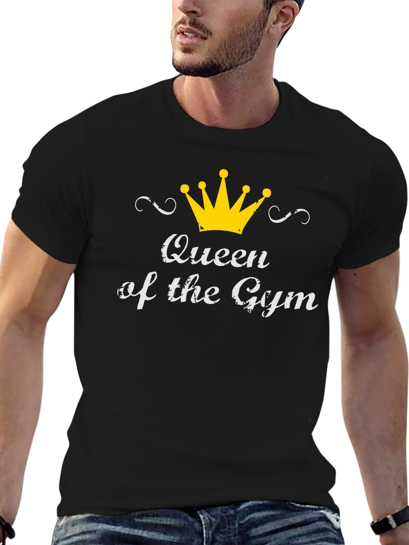 Queen of the Gym Black Graphic T-Shirt