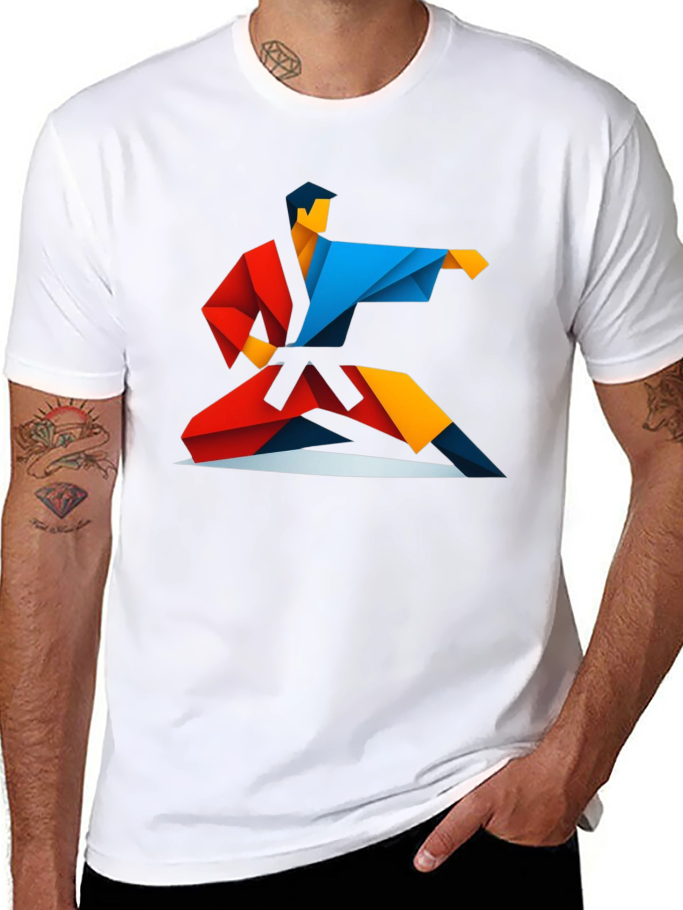 Geometric Karate Graphic Tee