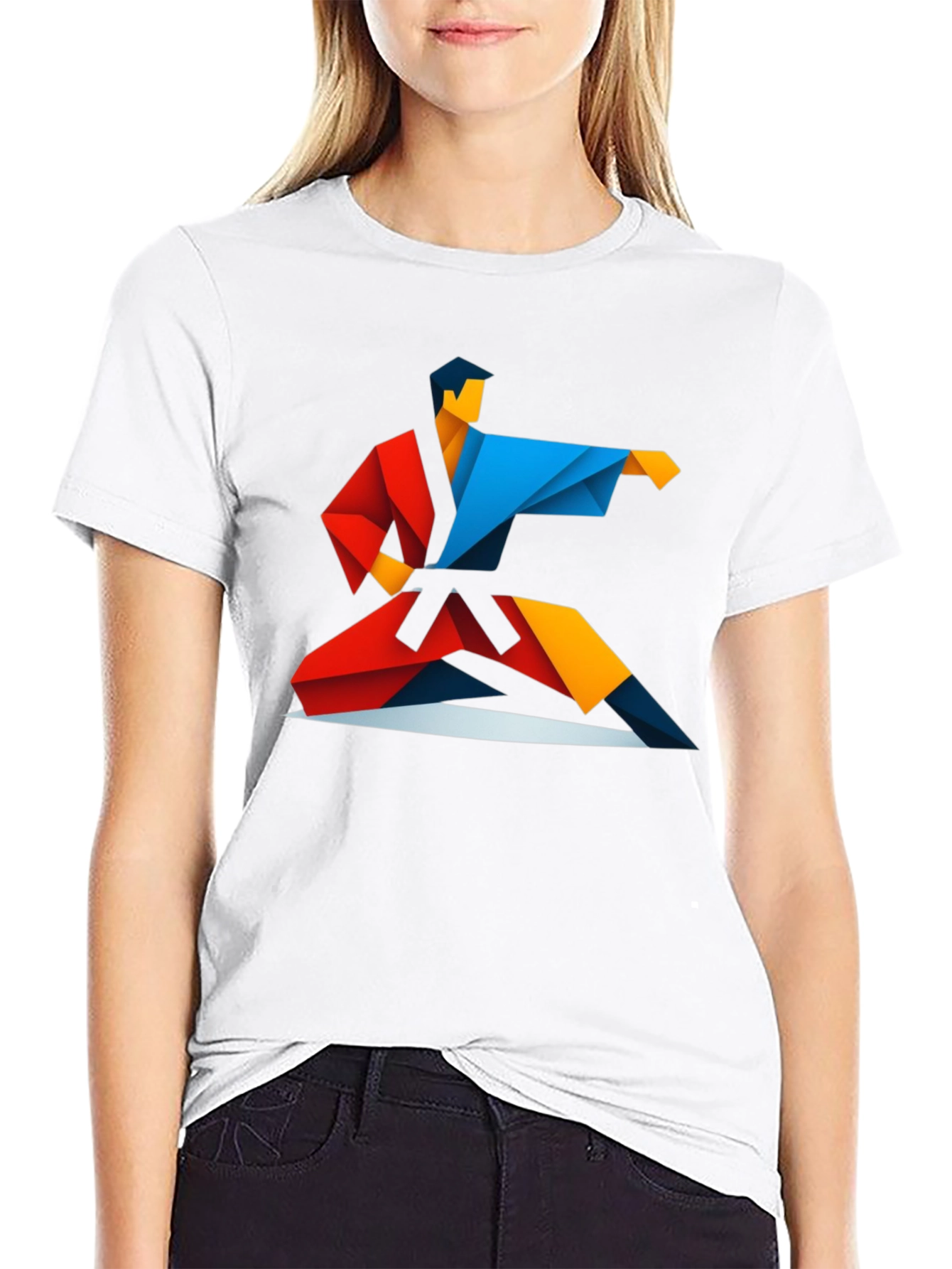 Geometric Karate Graphic Tee