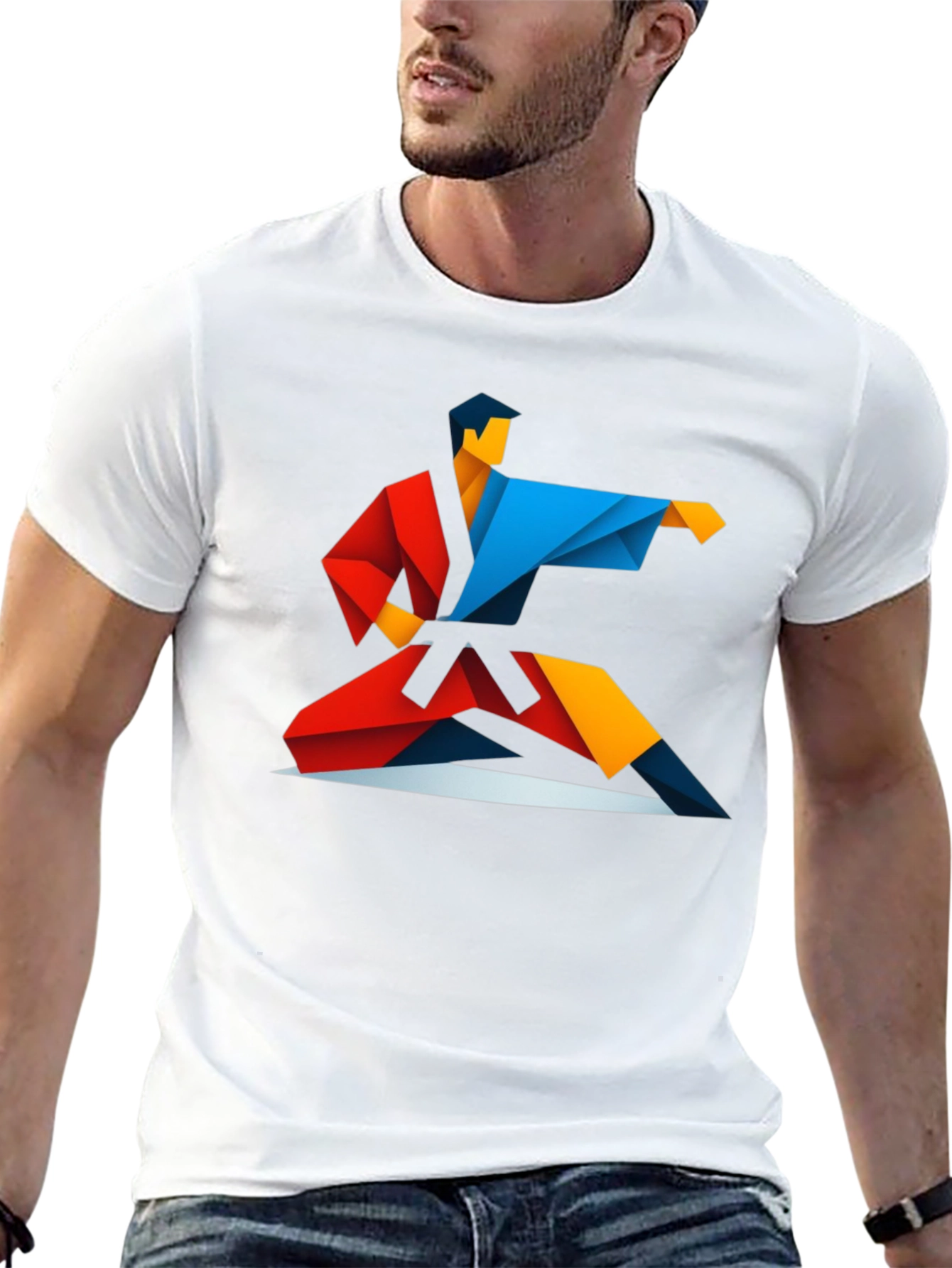 Geometric Karate Graphic Tee