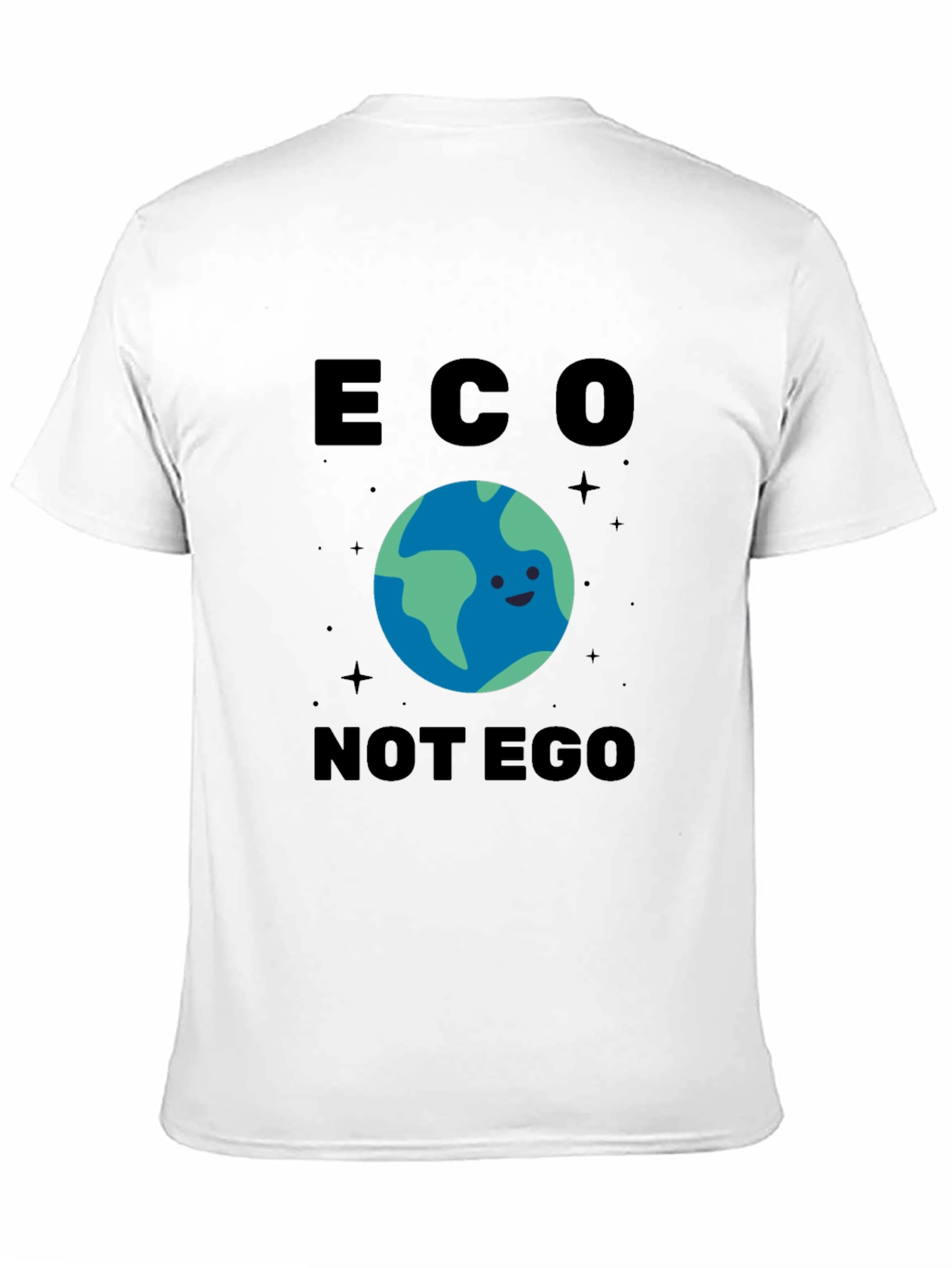 Eco Not Ego Graphic T-Shirt - Earth Friendly Design