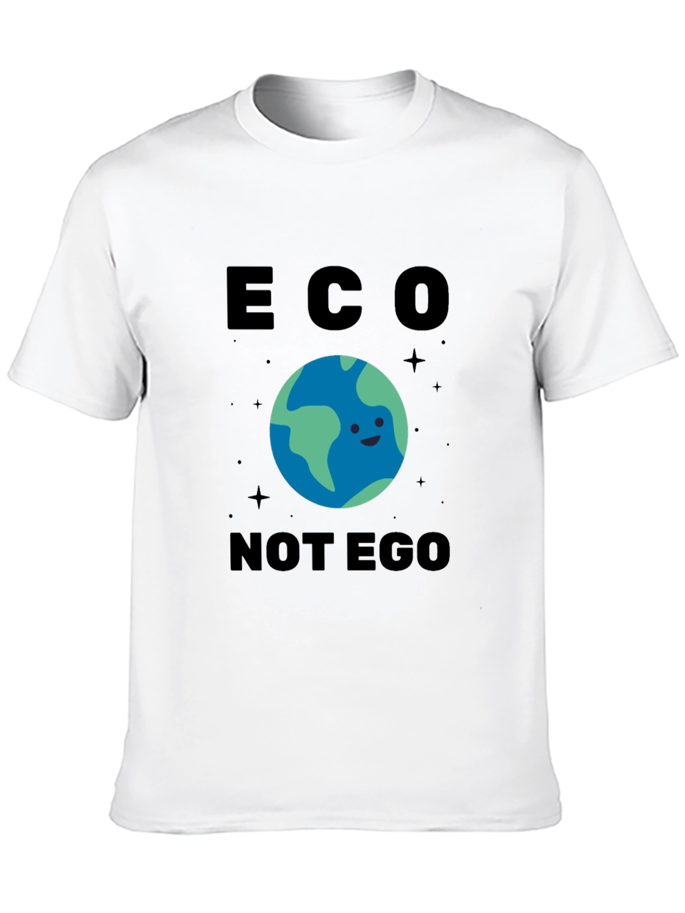 Eco Not Ego Graphic T-Shirt - Earth Friendly Design