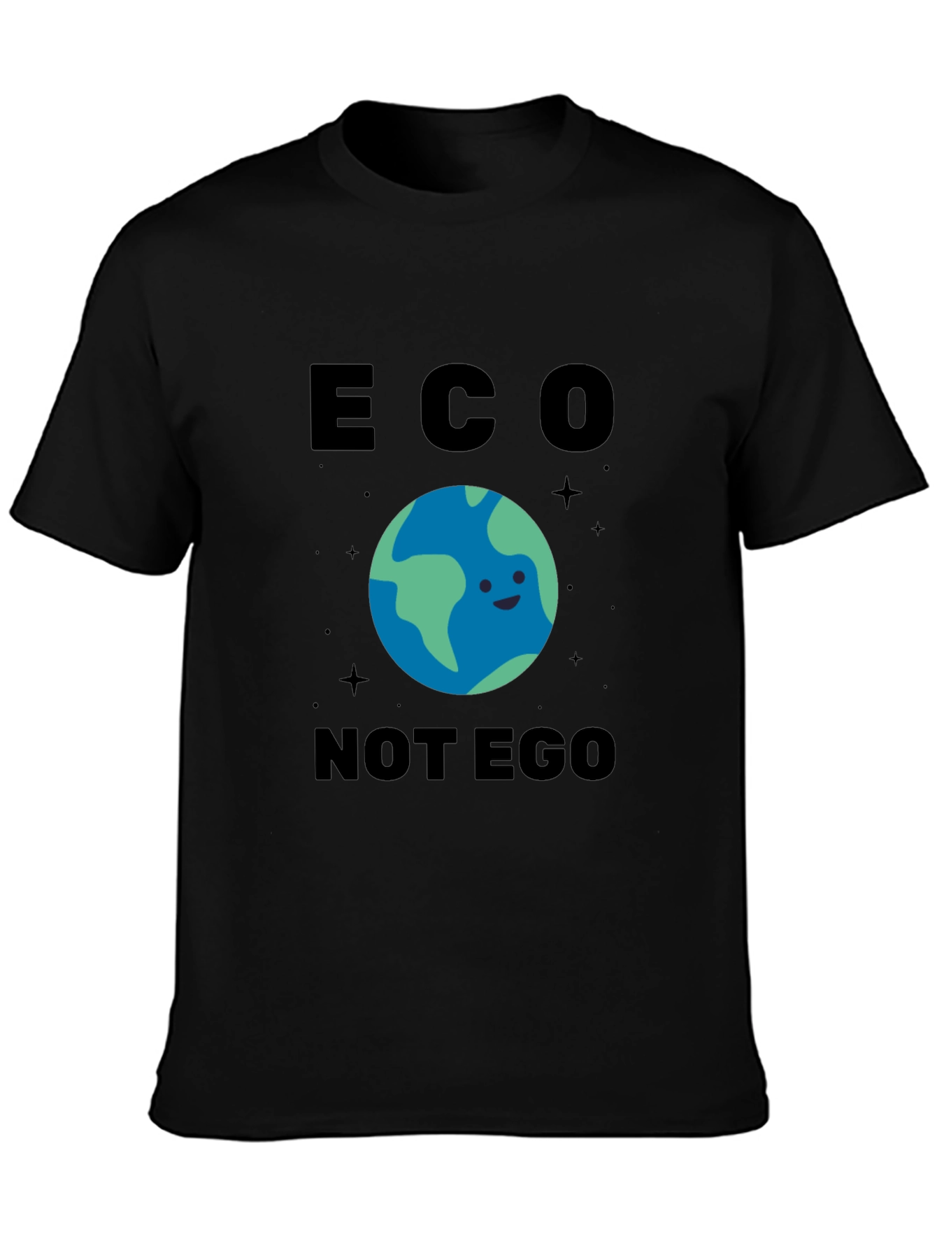 Eco Not Ego Graphic T-Shirt - Earth Friendly Design