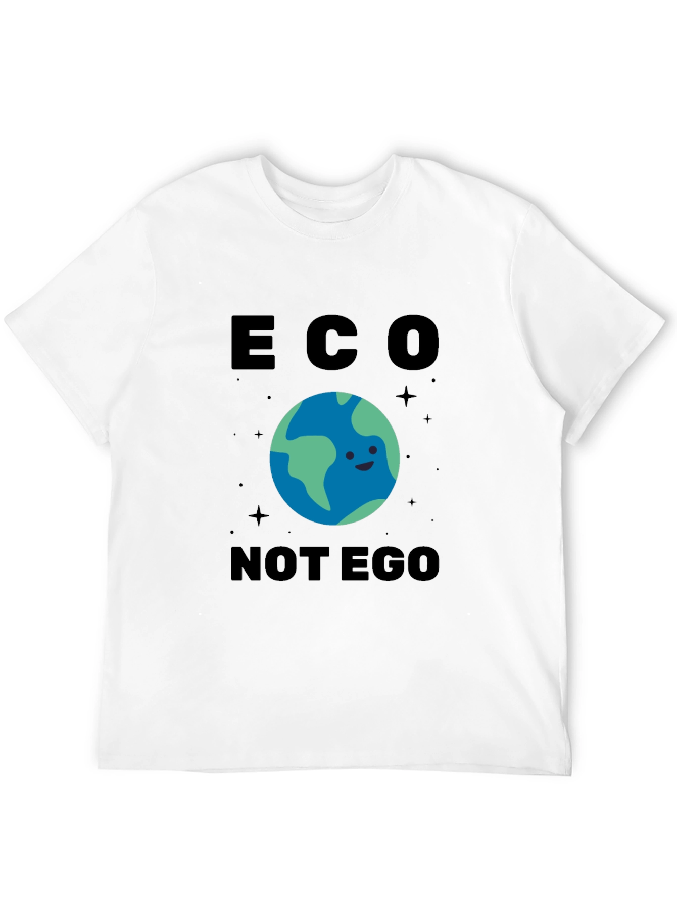 Eco Not Ego Graphic T-Shirt - Earth Friendly Design