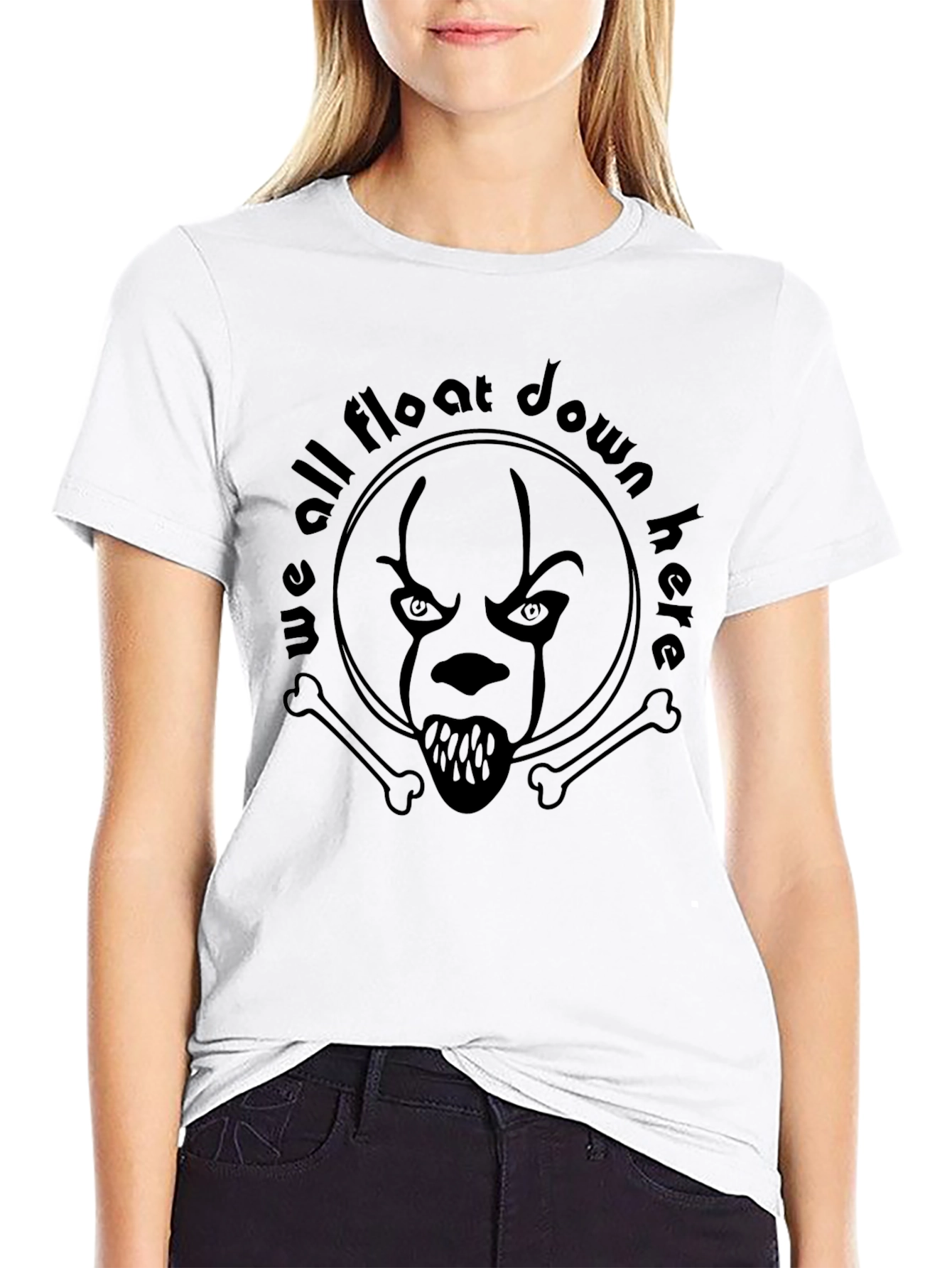We All Float Down Here Clown Graphic T-Shirt