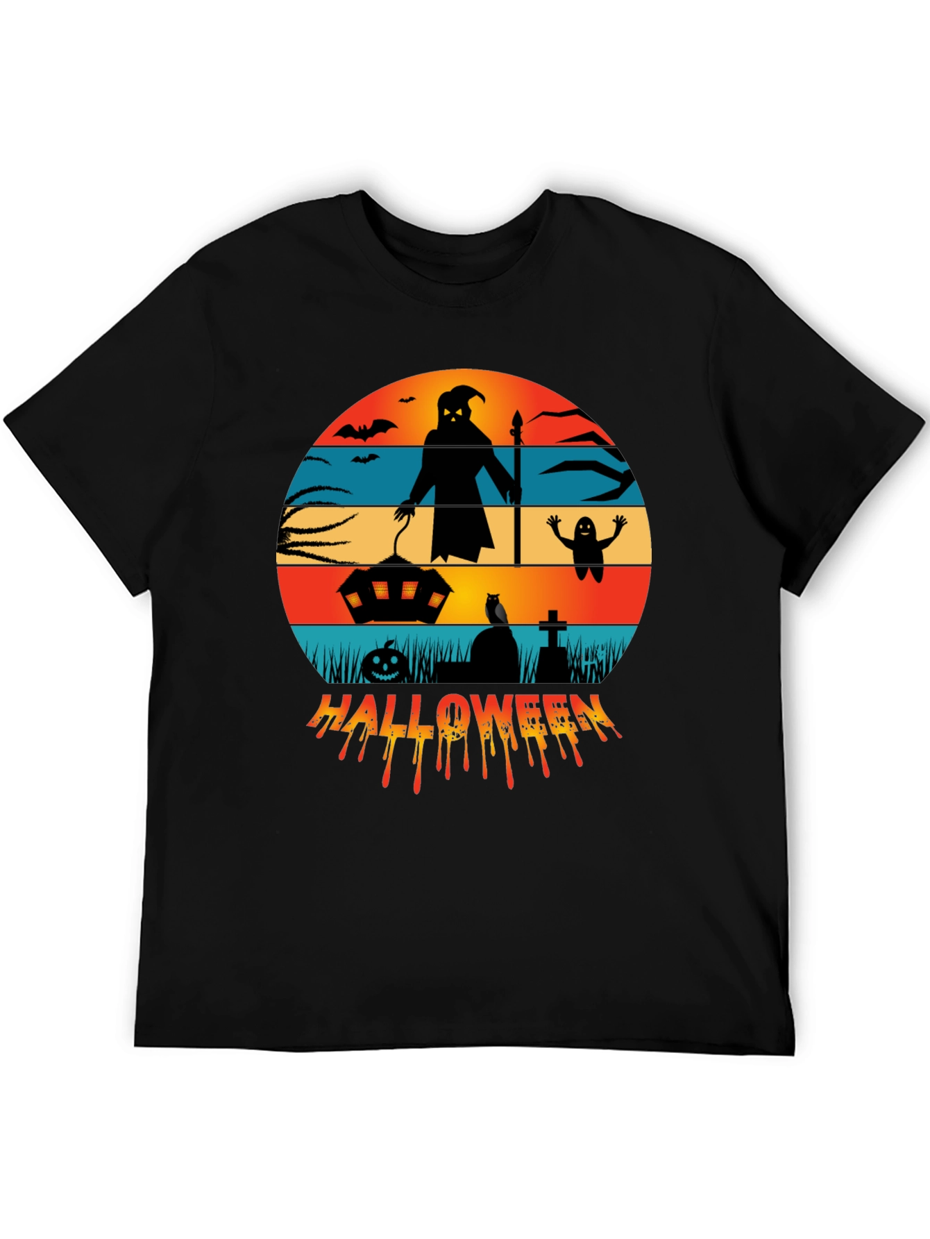 Halloween Silhouette Graphic T-Shirt