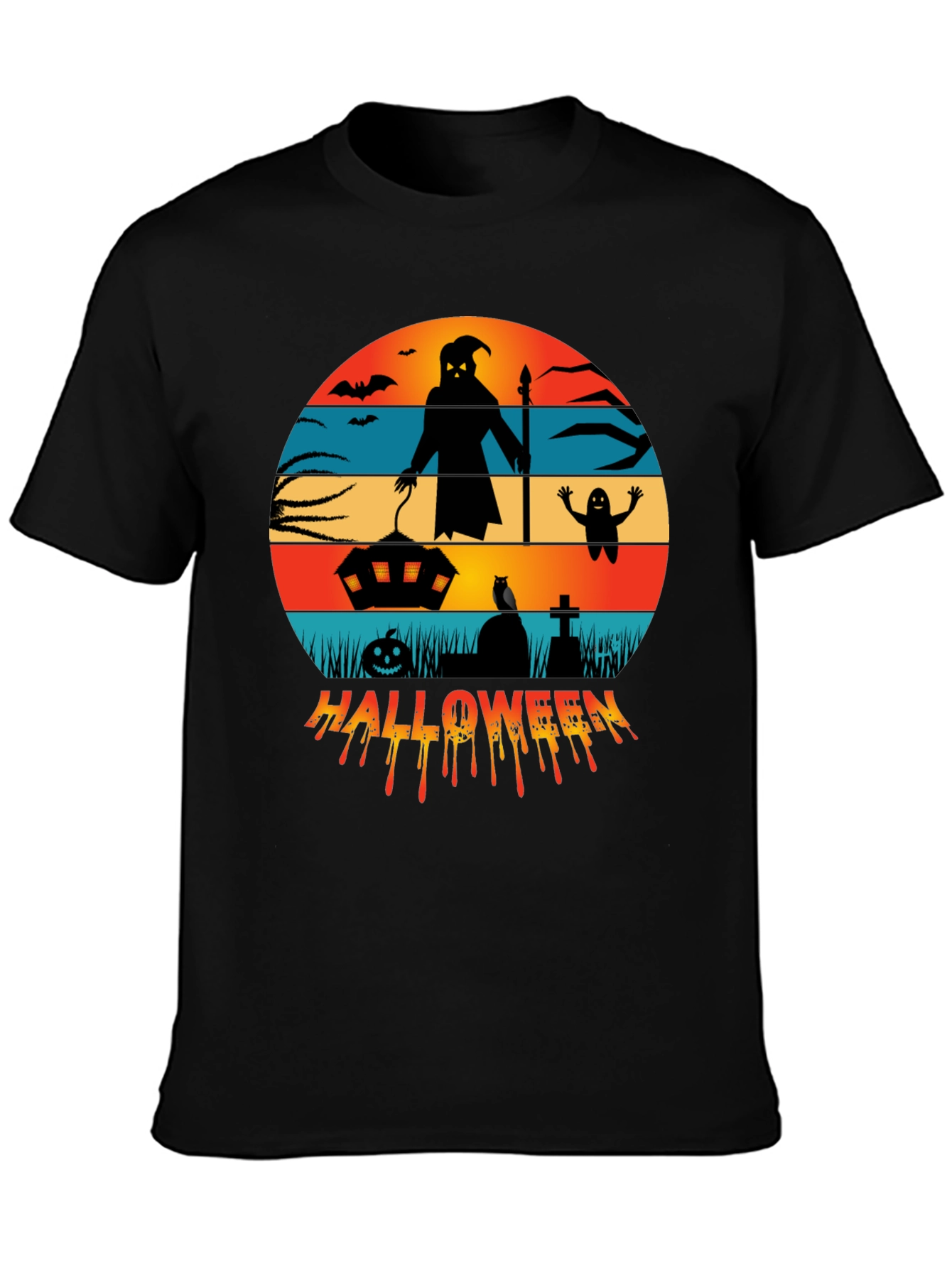 Halloween Silhouette Graphic T-Shirt