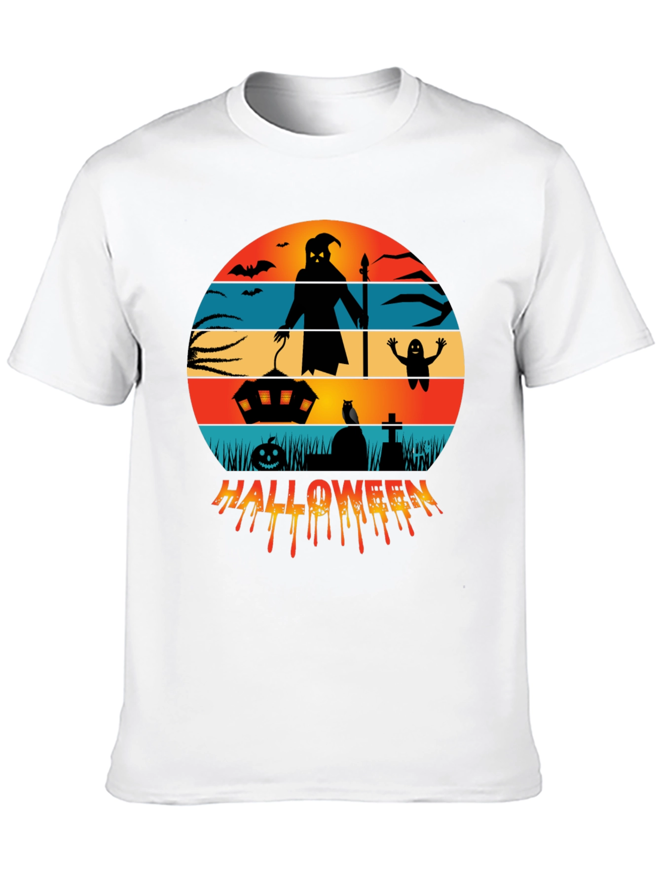 Halloween Silhouette Graphic T-Shirt