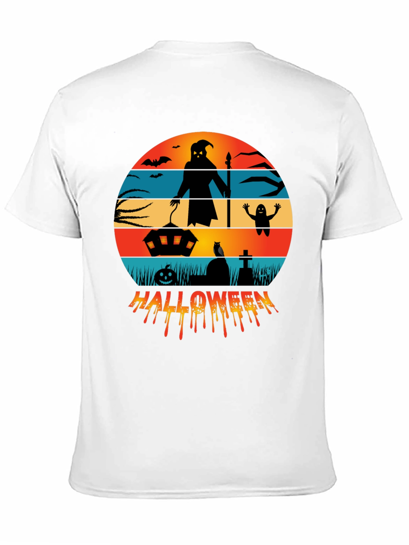 Halloween Silhouette Graphic T-Shirt