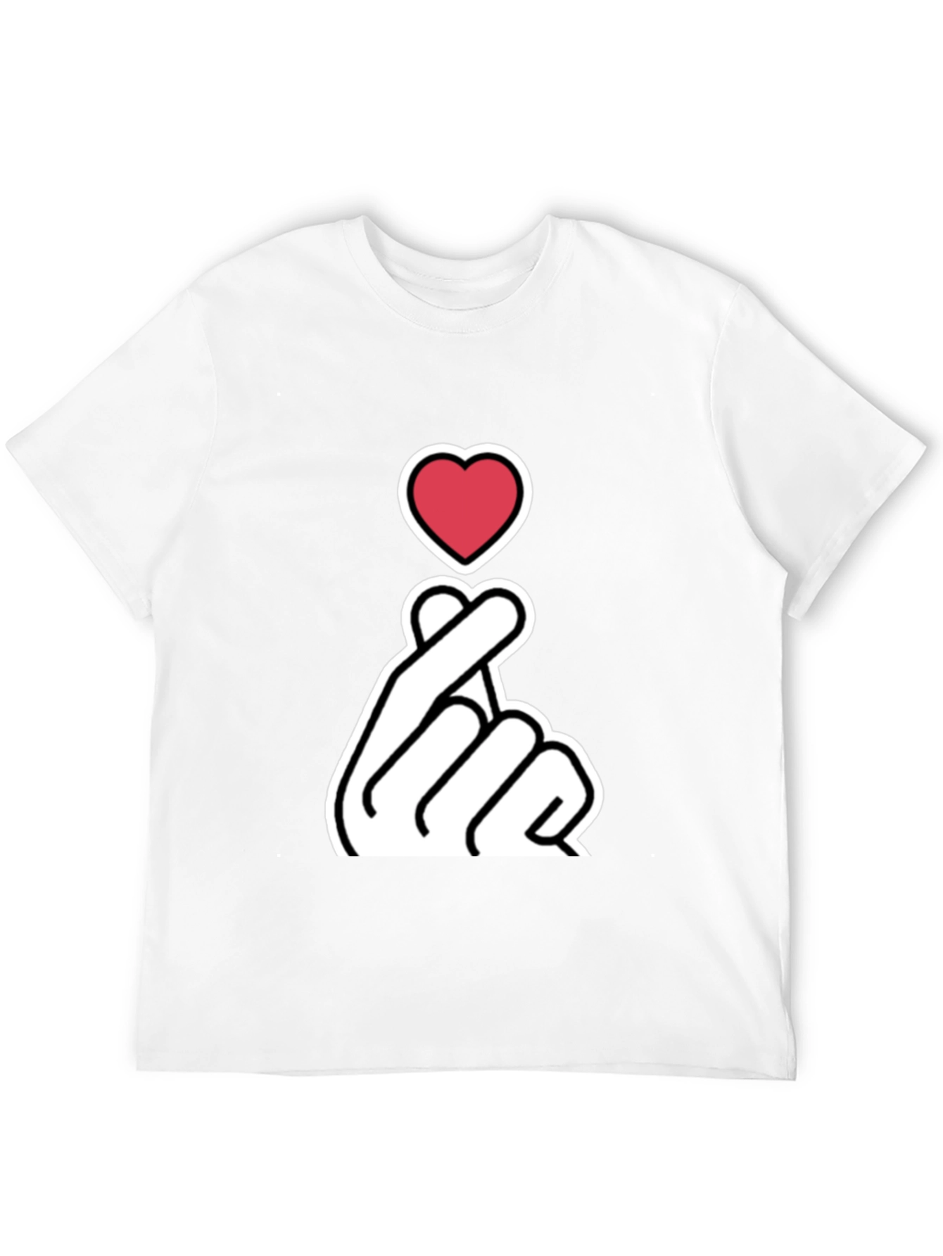 Heart Finger Love Gesture Graphic T-Shirt