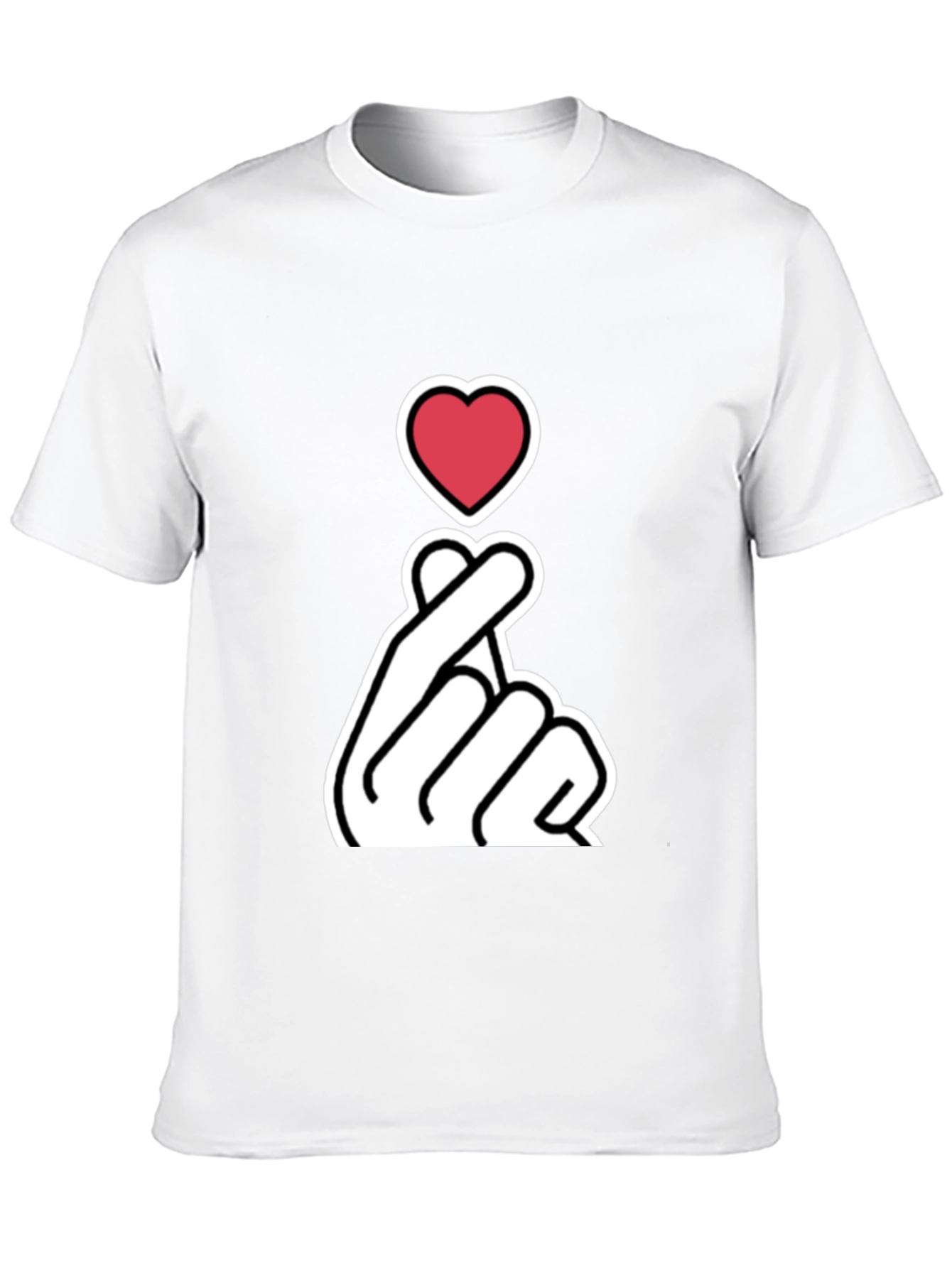 Heart Finger Love Gesture Graphic T-Shirt
