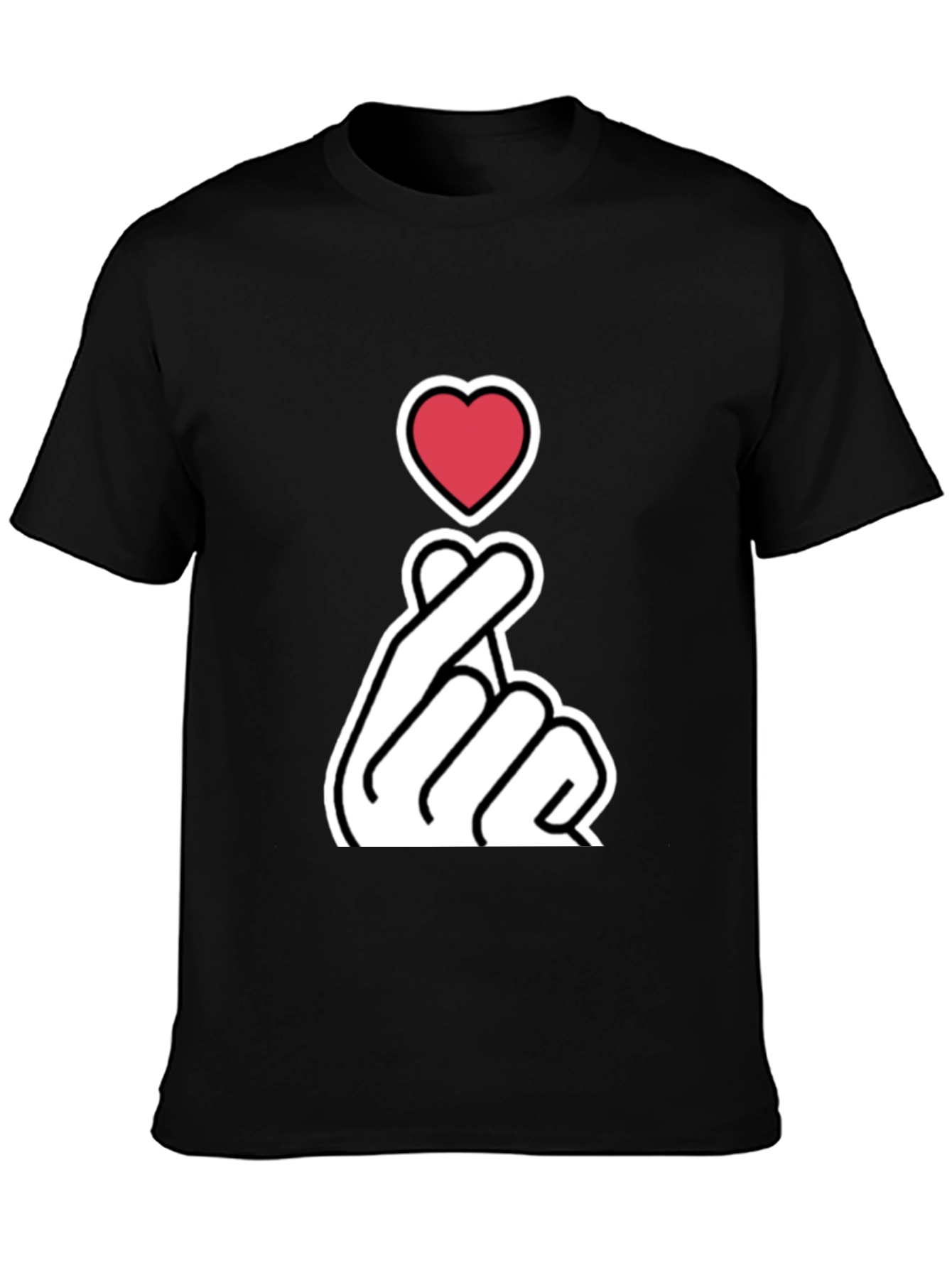 Heart Finger Love Gesture Graphic T-Shirt
