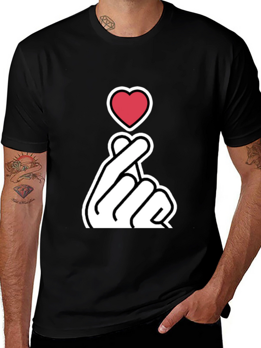 Heart Finger Love Gesture Graphic T-Shirt