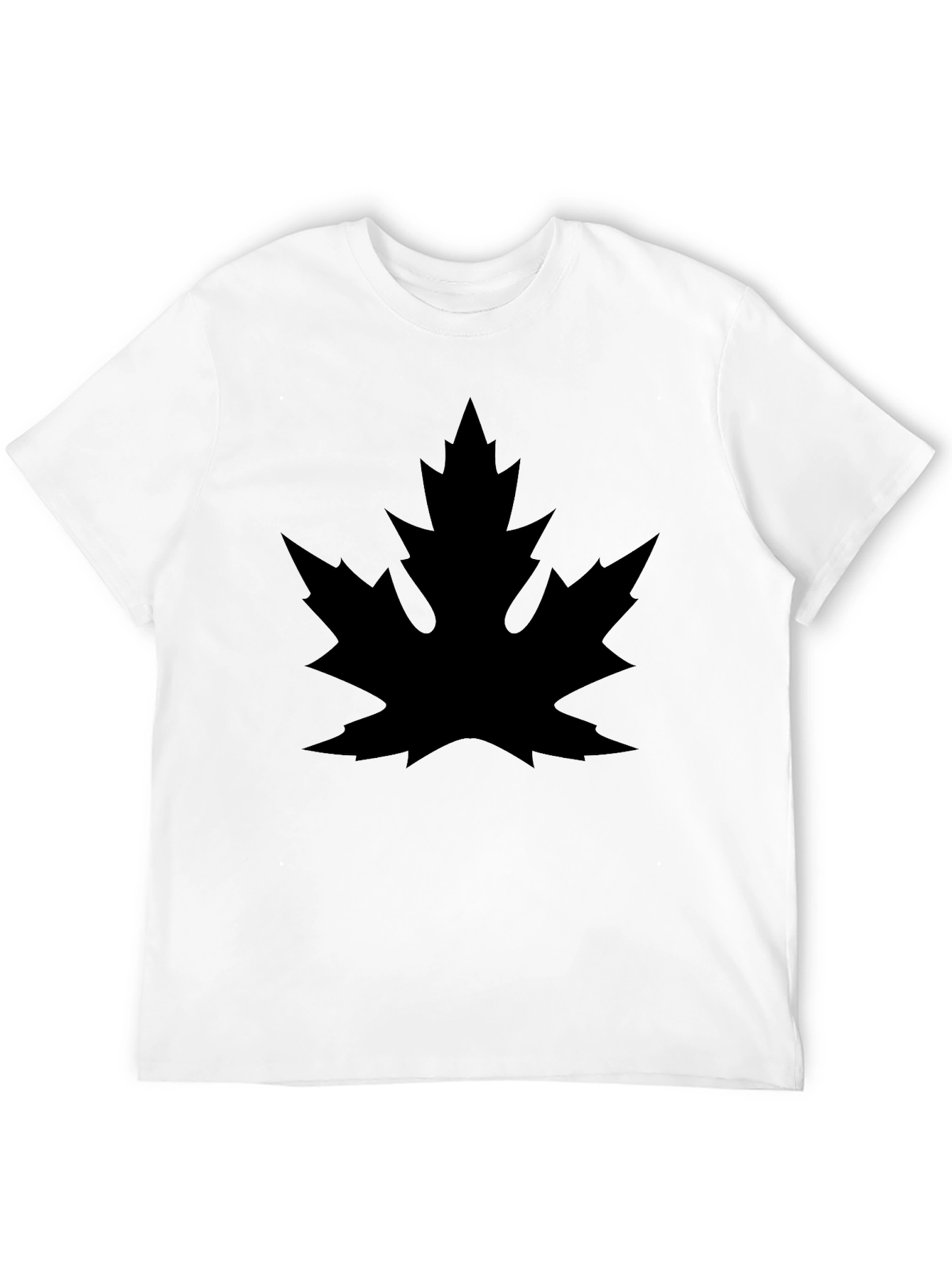 Black Leaf Graphic Tee - Casual Style