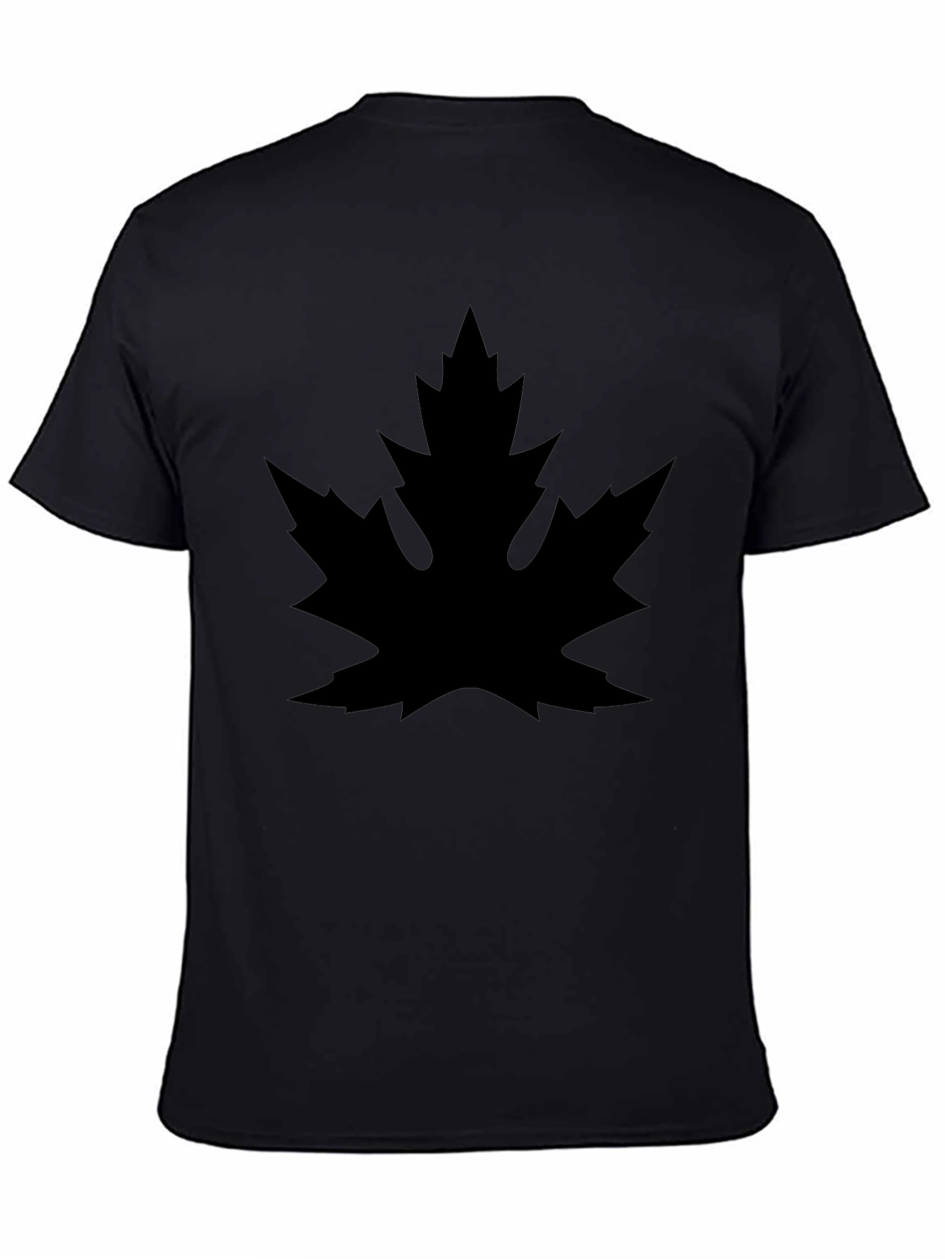 Black Leaf Graphic Tee - Casual Style