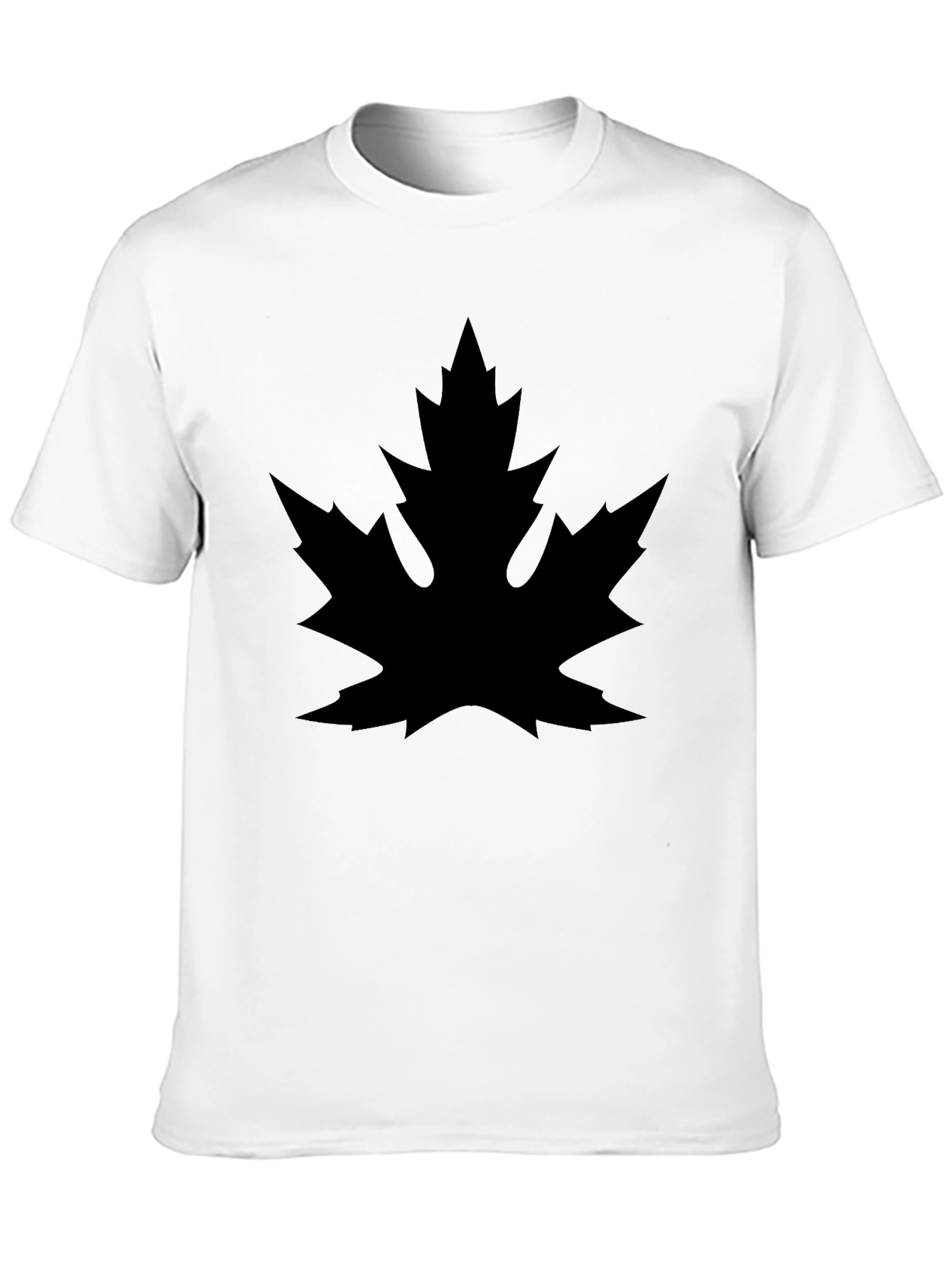 Black Leaf Graphic Tee - Casual Style