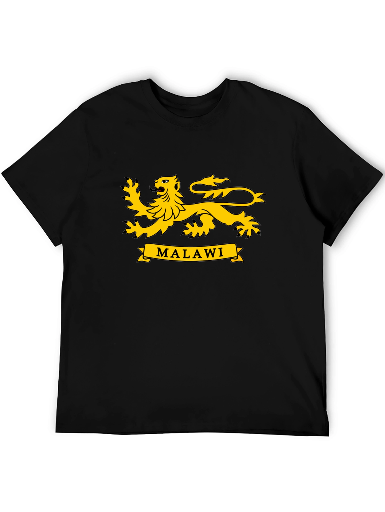 Malawi Lion Crest T-Shirt - Black